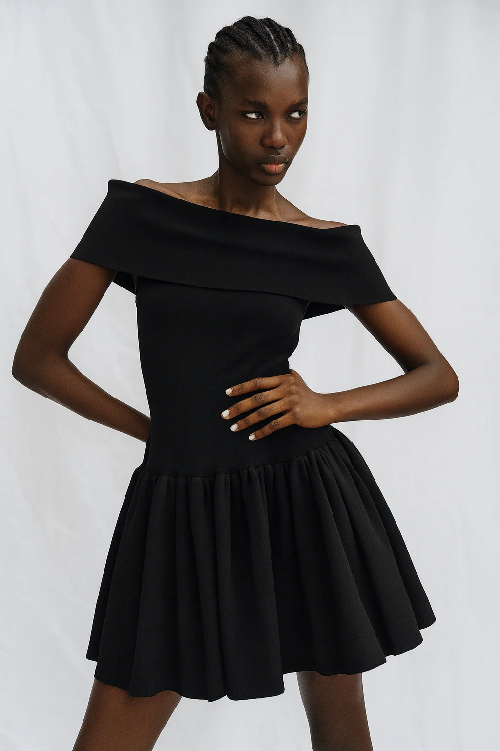 Perfect Off Shoulder Dress - Black