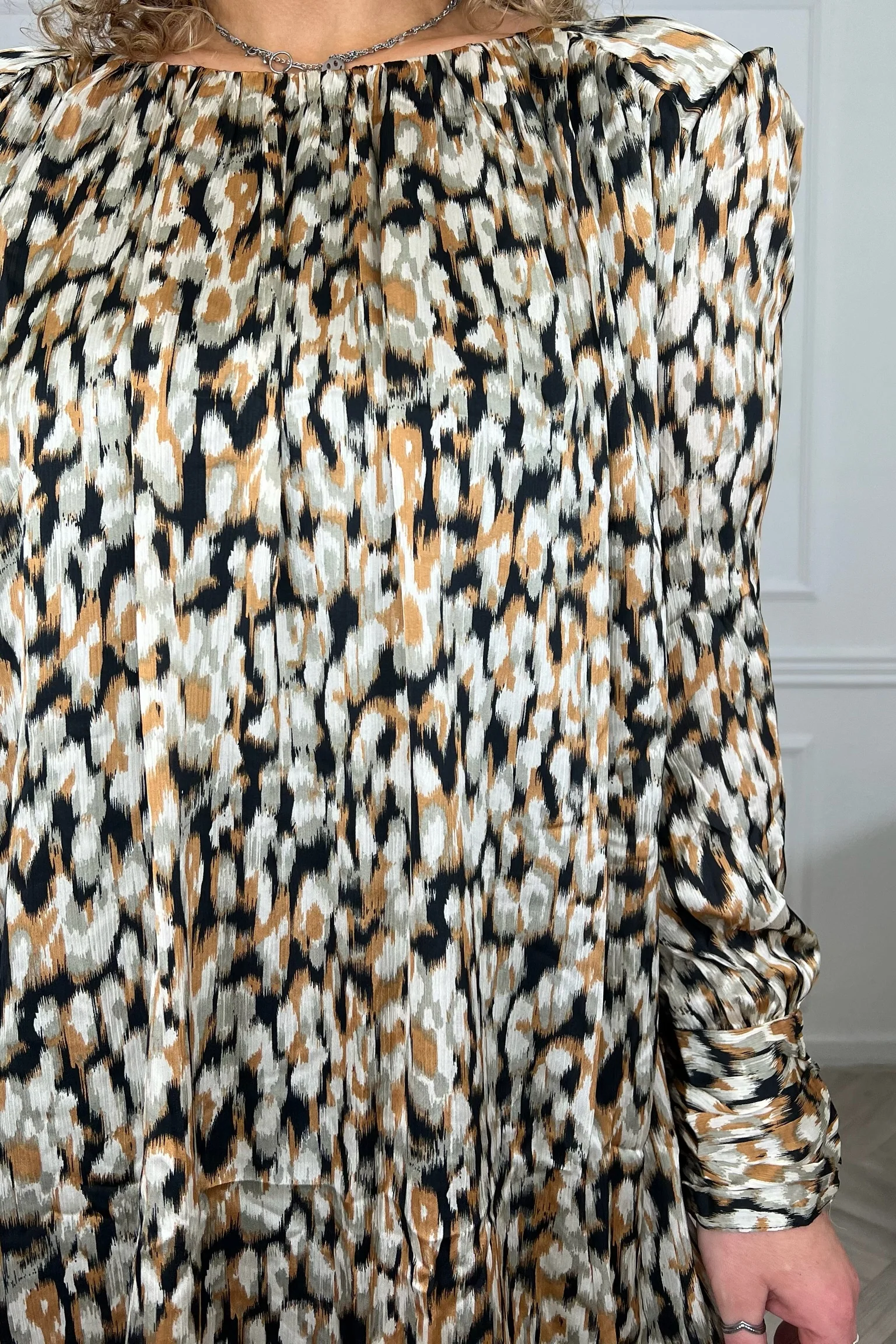 Perfect Painted Dress - Beige/Grey/Brown - Image 2