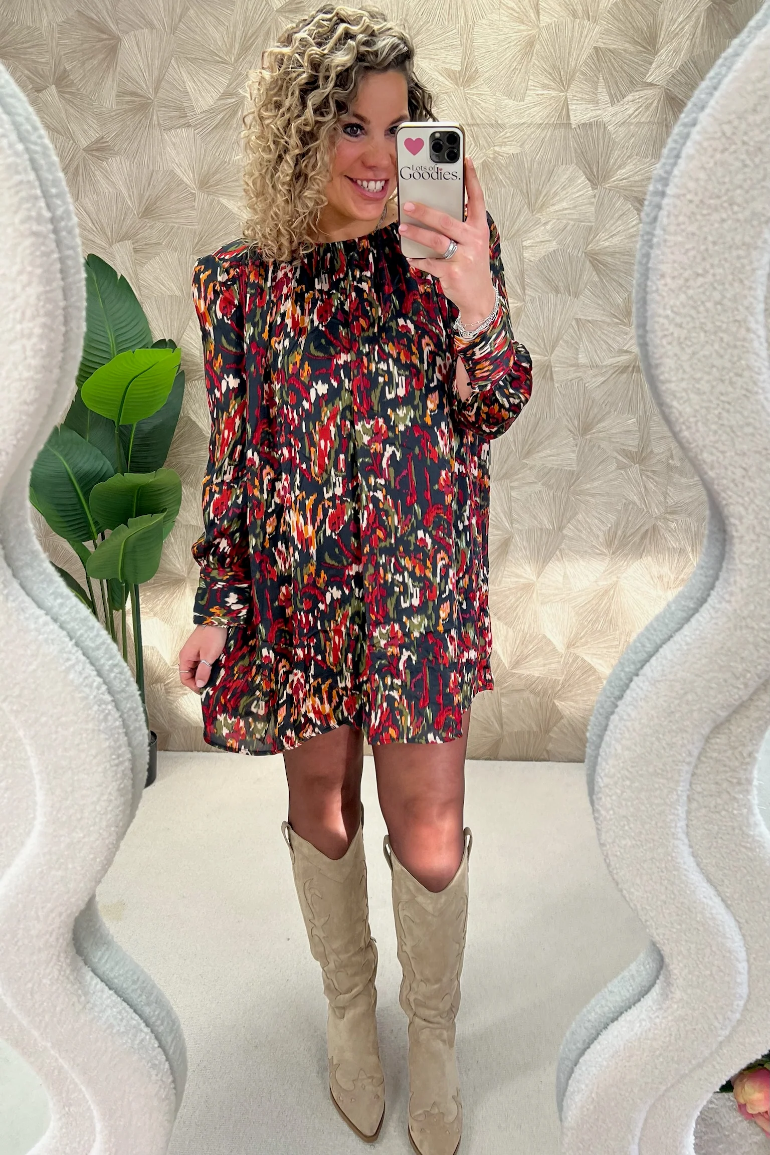 Perfect Painted Dress - Black/Red/Green - Image 2