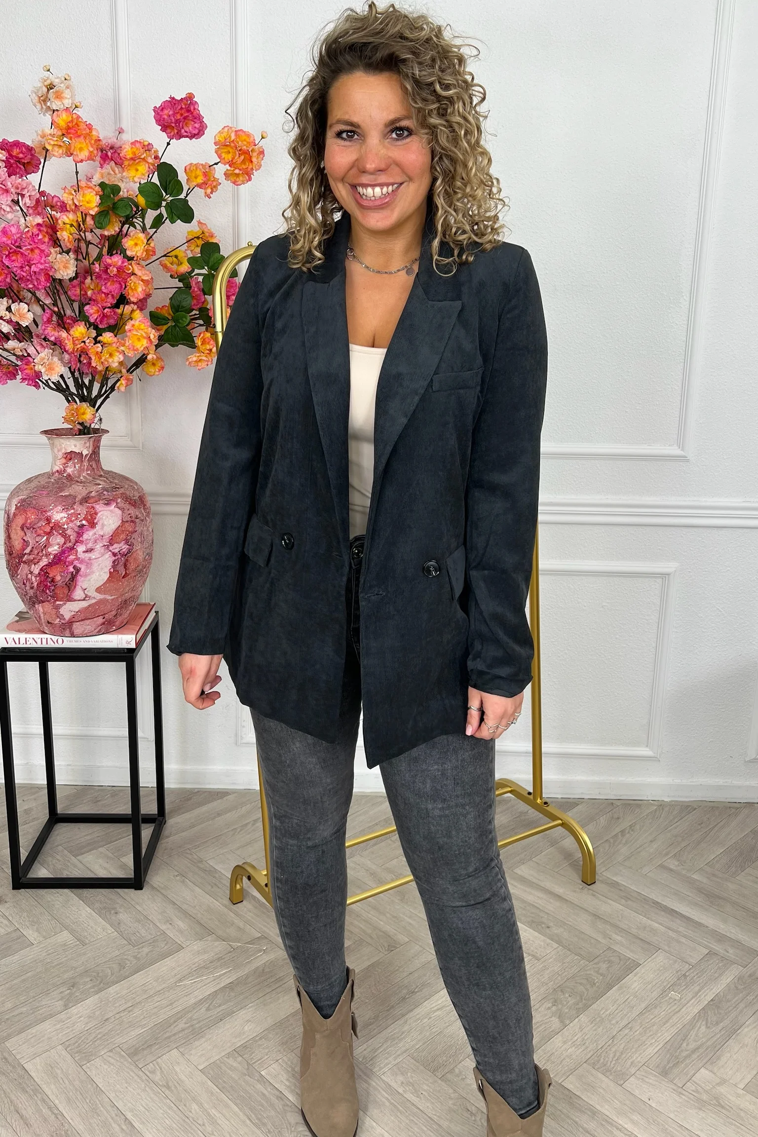 Perfect Rib Blazer - Black