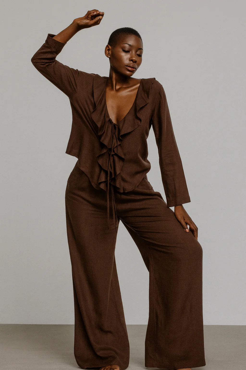 Perfect Ruffle set - Brown