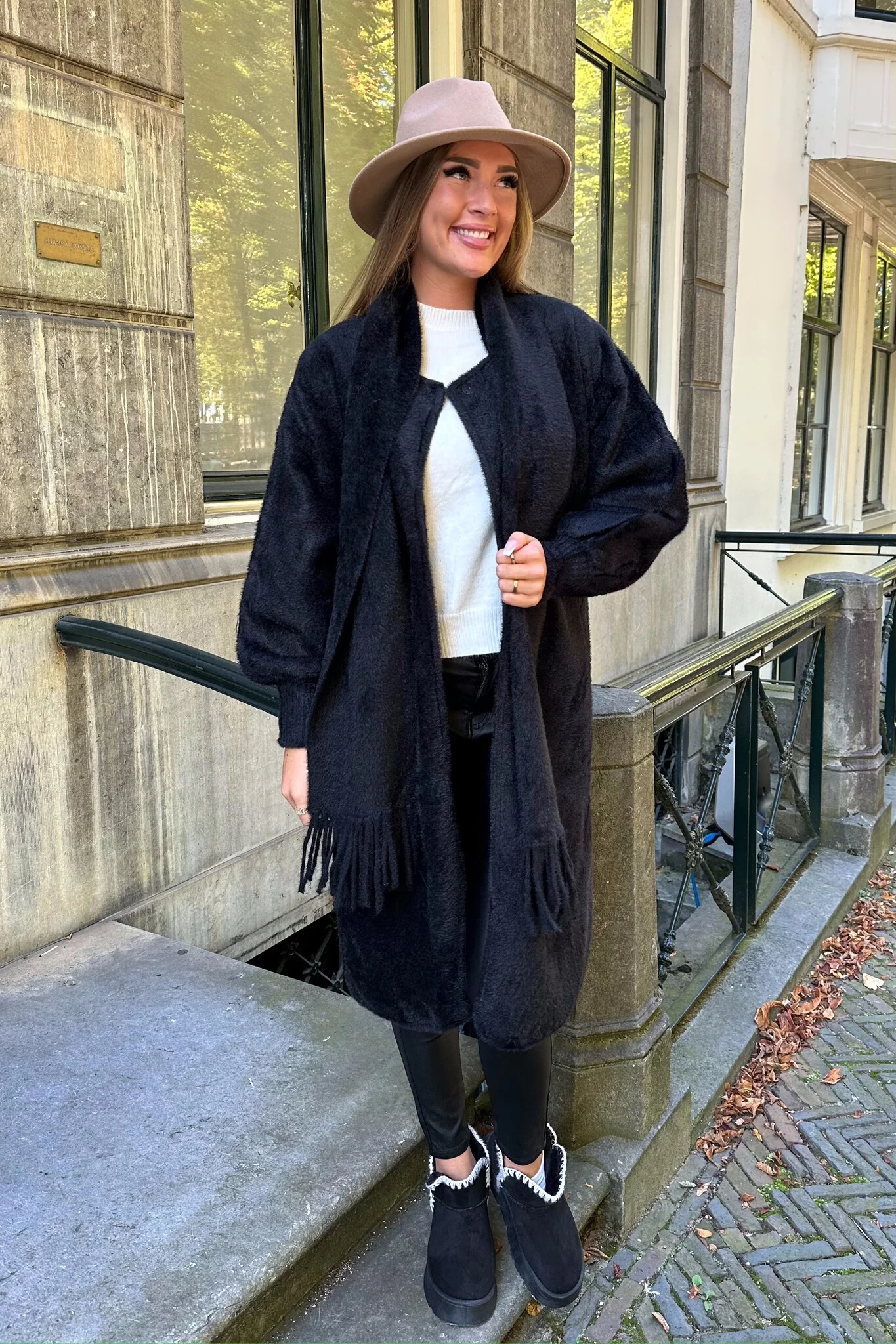 Perfect Scarf Coat - Black - Image 3