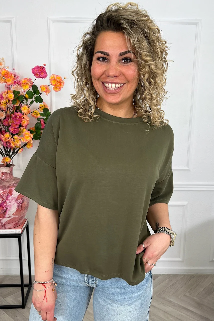 Perfect Short Sleeve Summer Shirt - Armygreen - Image 2