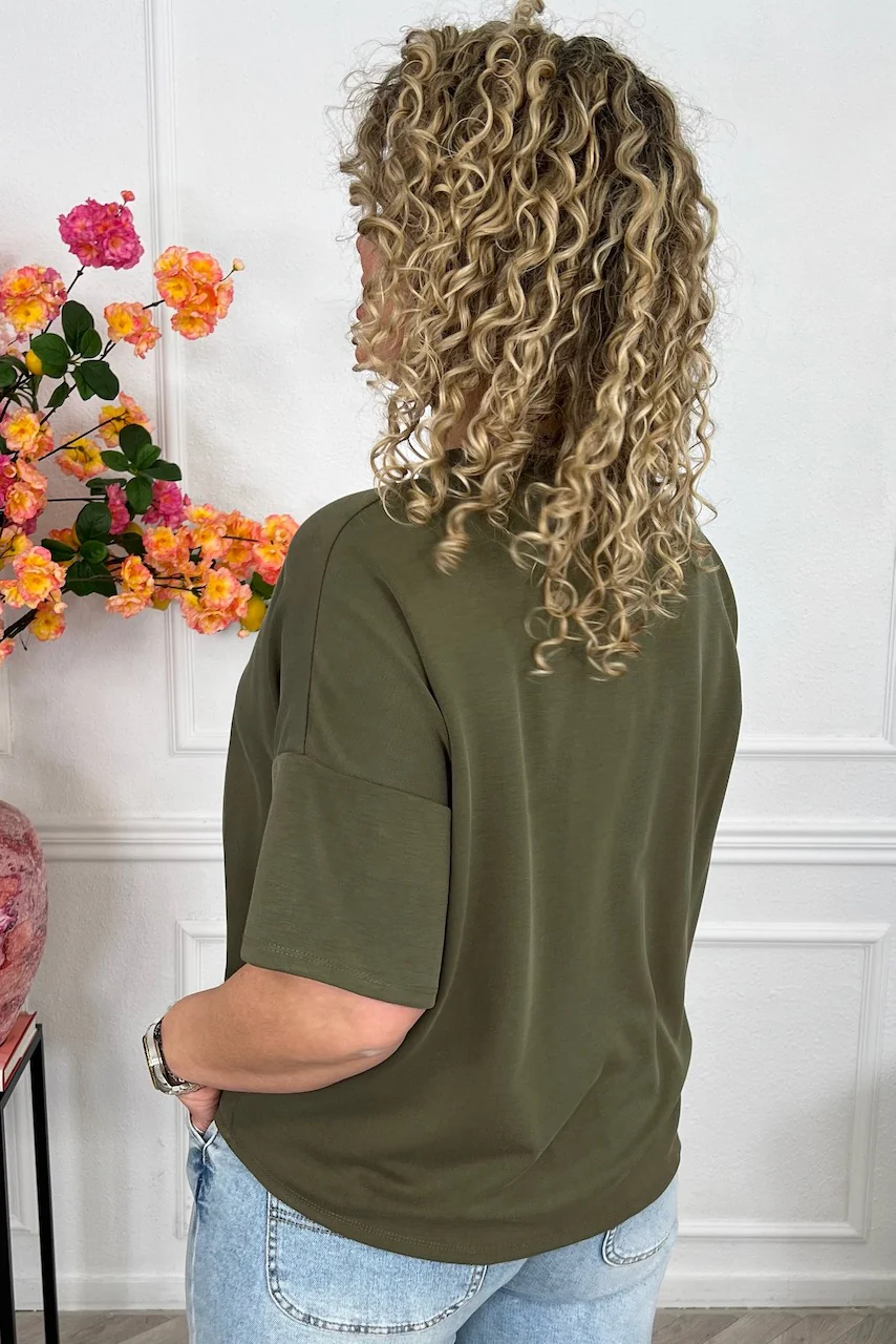 Perfect Short Sleeve Summer Shirt - Armygreen - Image 3