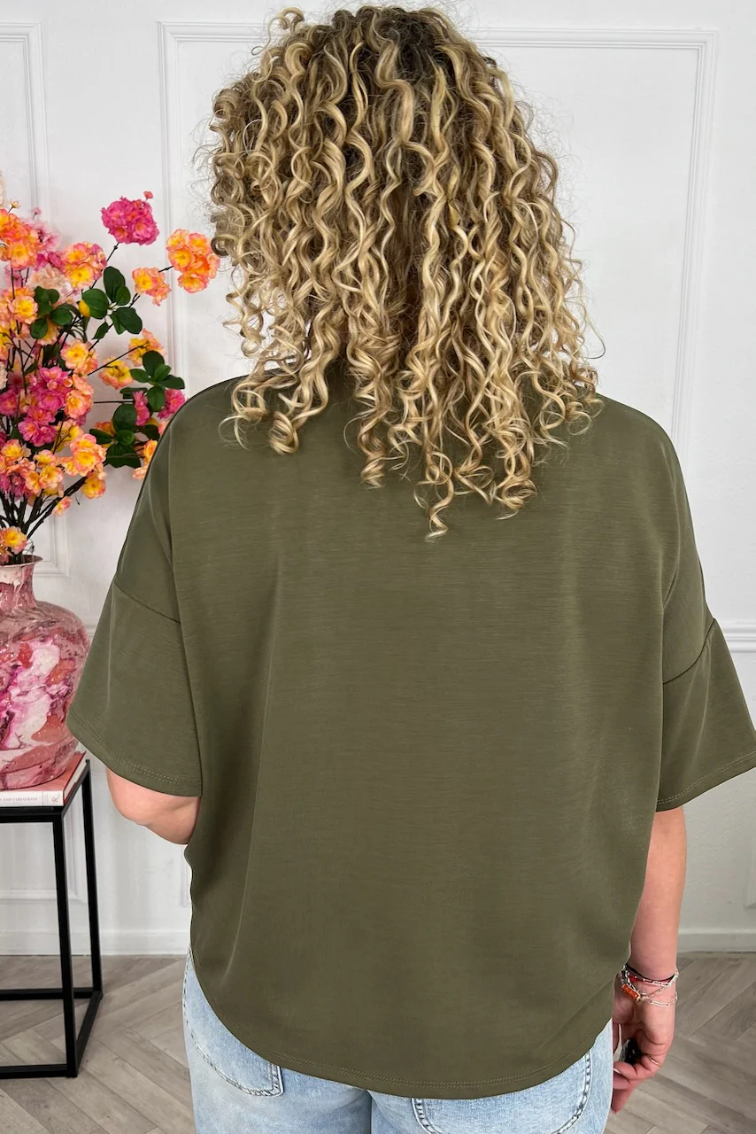 Perfect Short Sleeve Summer Shirt - Armygreen - Image 4