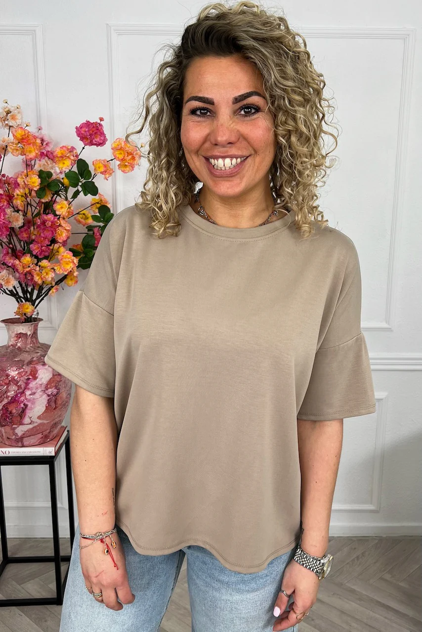 Perfect Short Sleeve Summer Shirt - Beige - Image 3