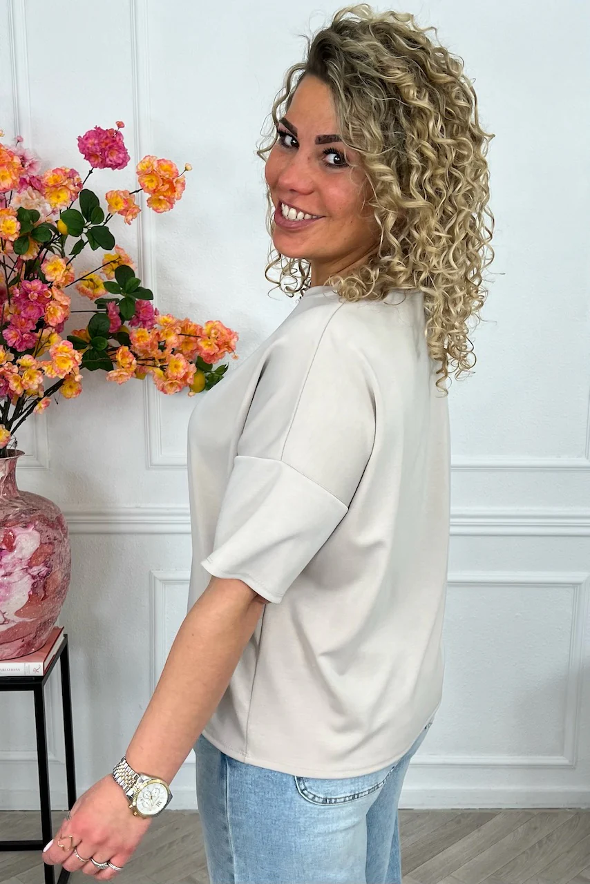 Perfect Short Sleeve Summer Shirt - Creme - Image 2