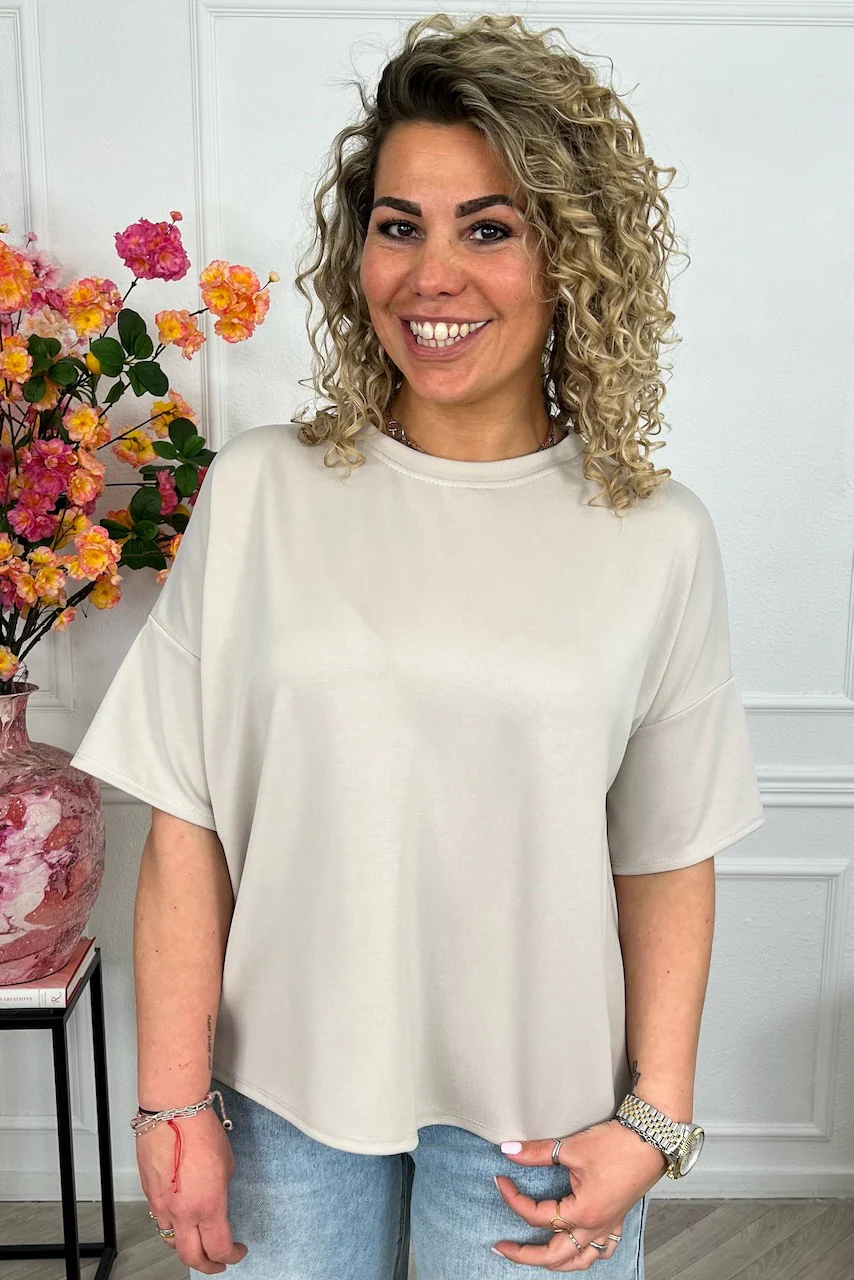 Perfect Short Sleeve Summer Shirt - Creme - Image 4