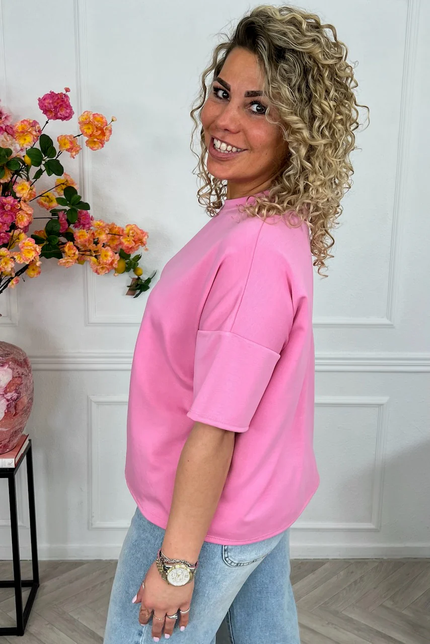 Perfect Short Sleeve Summer Shirt - Pink - Image 4