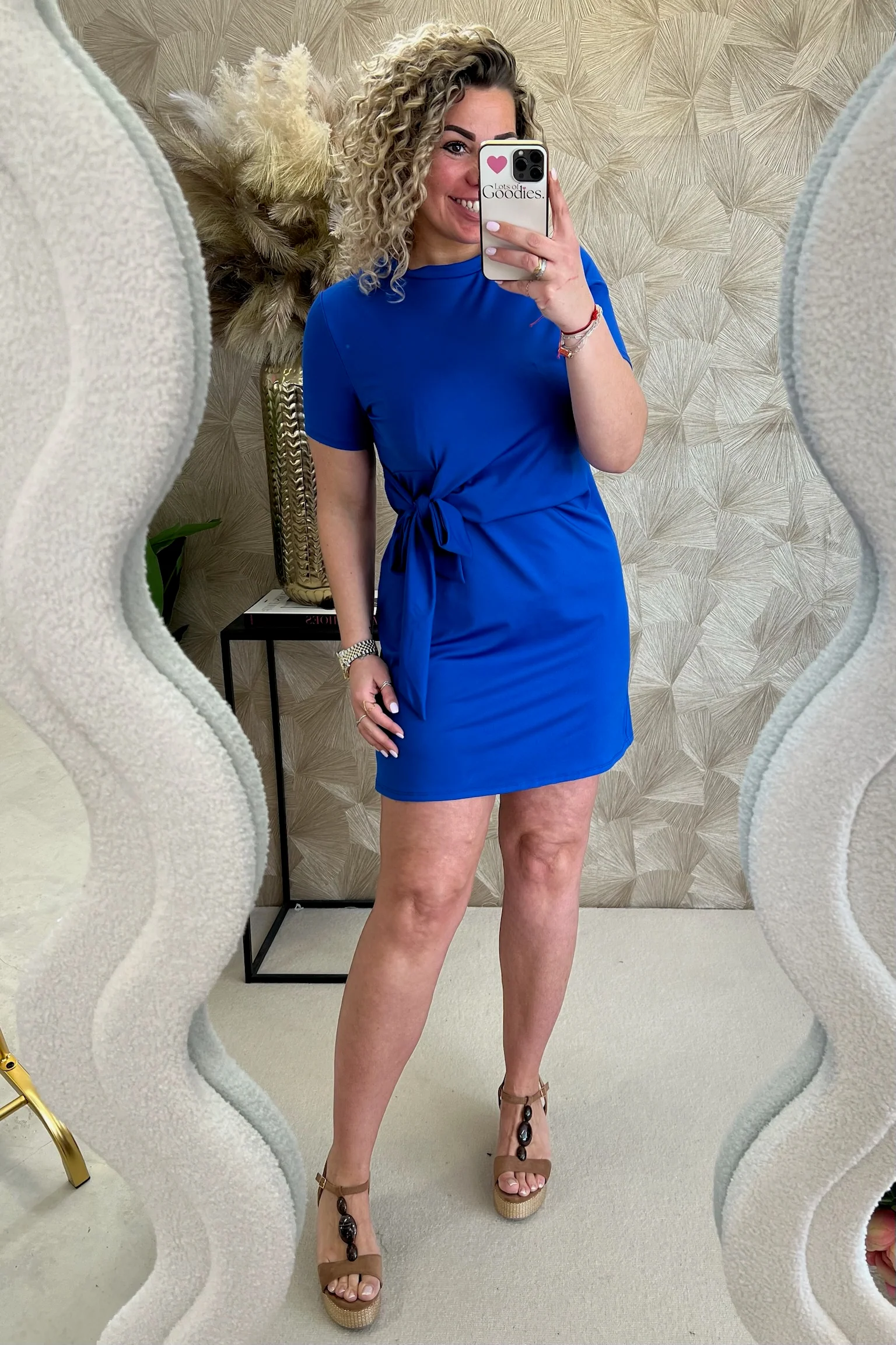 Perfect Side Strik Dress - Royal Blue