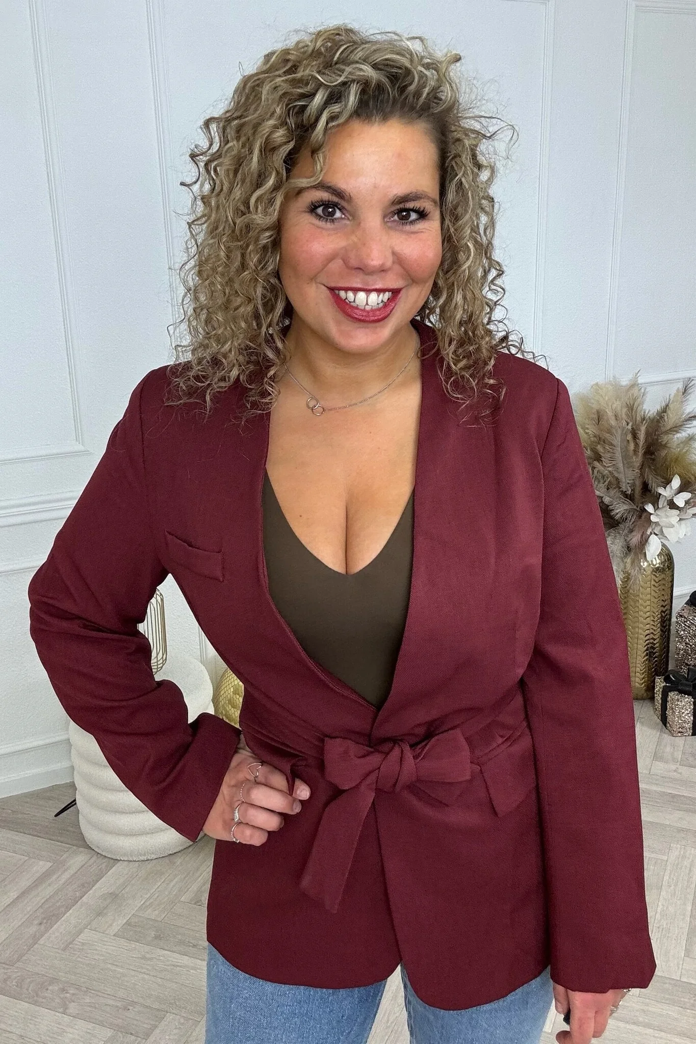 Perfect Strik Blazer - Burgundy