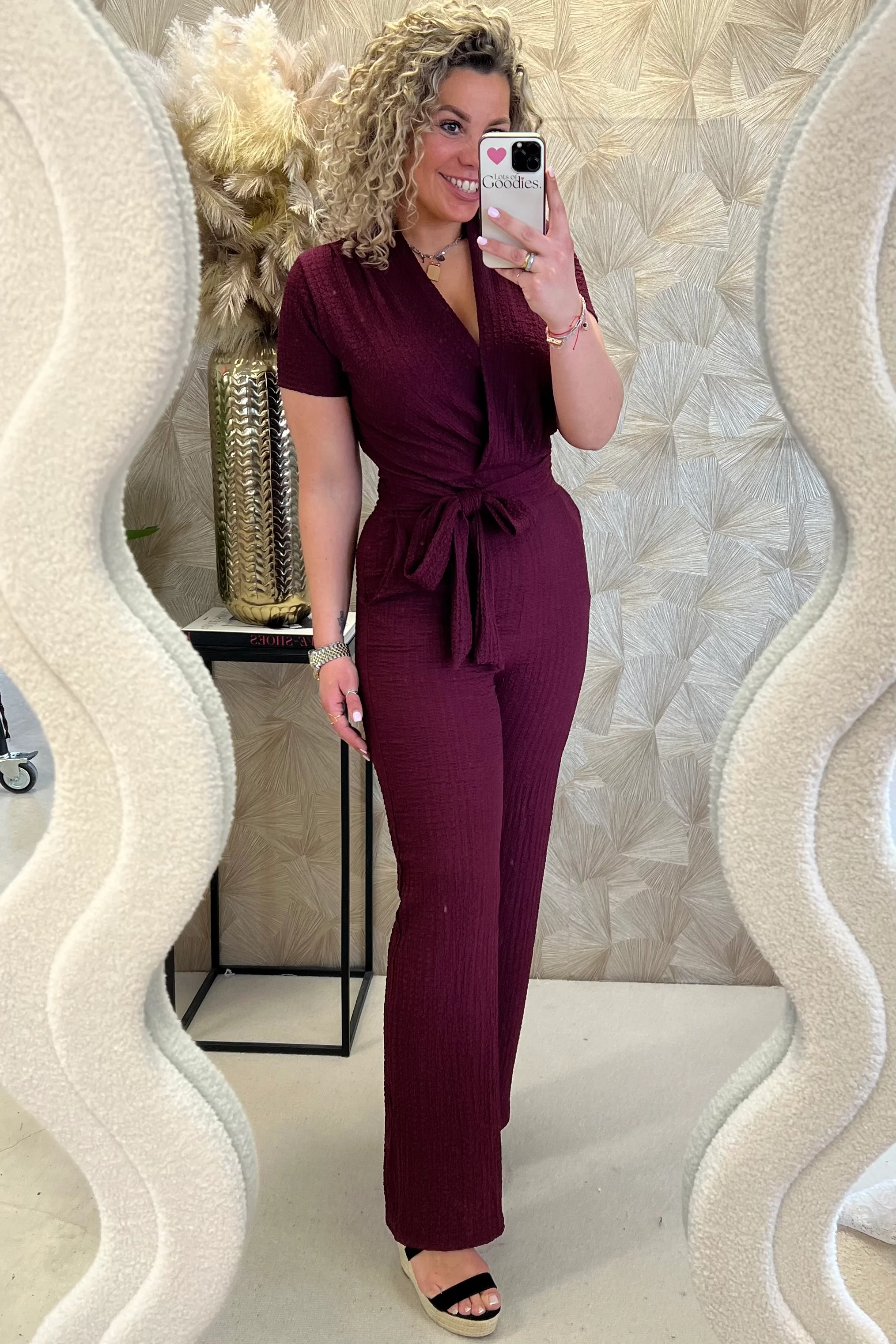Perfect Strik Jumpsuit - Bordeaux - Image 3