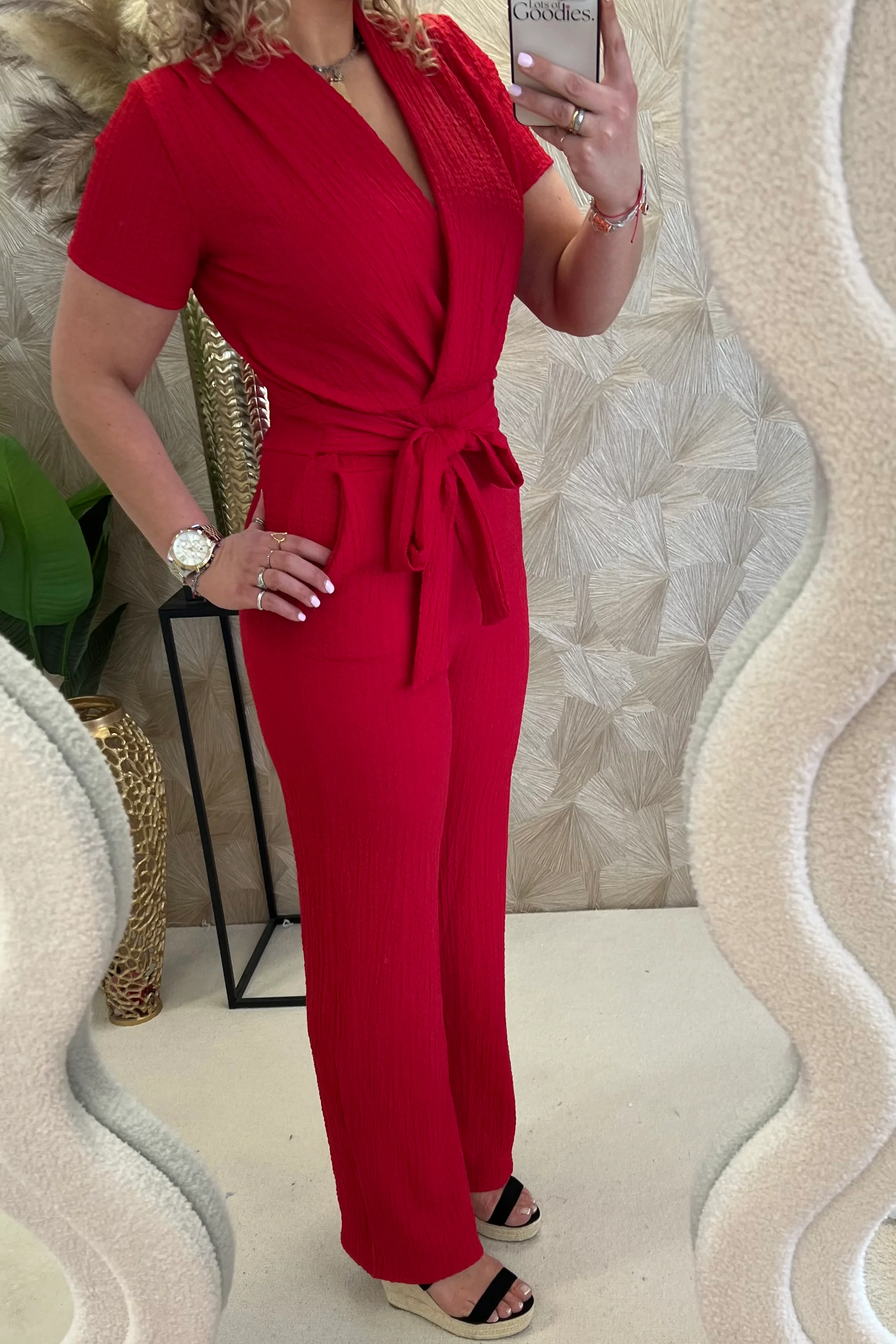 Perfect Strik Jumpsuit - Red - Image 2