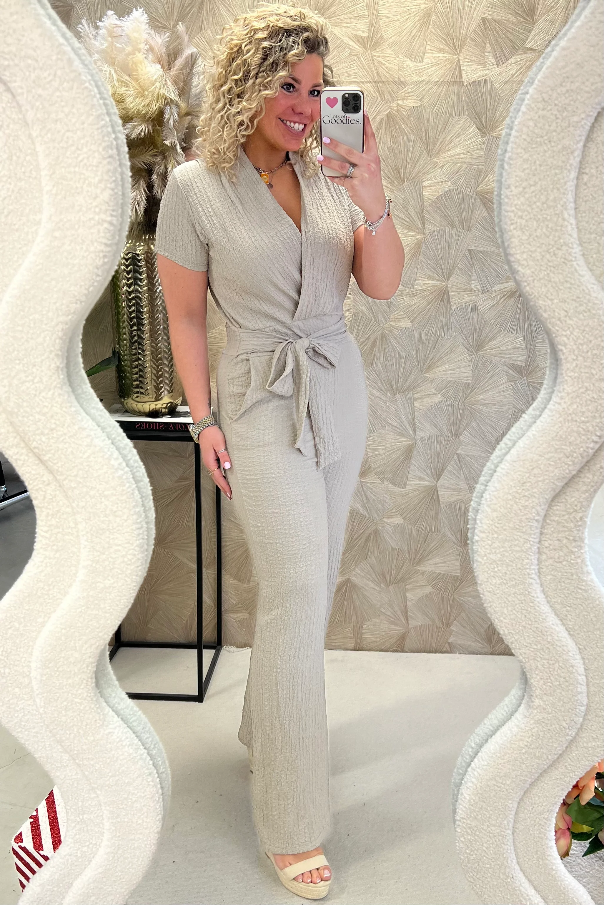 Perfect Strik Jumpsuit - Taupe - Image 3