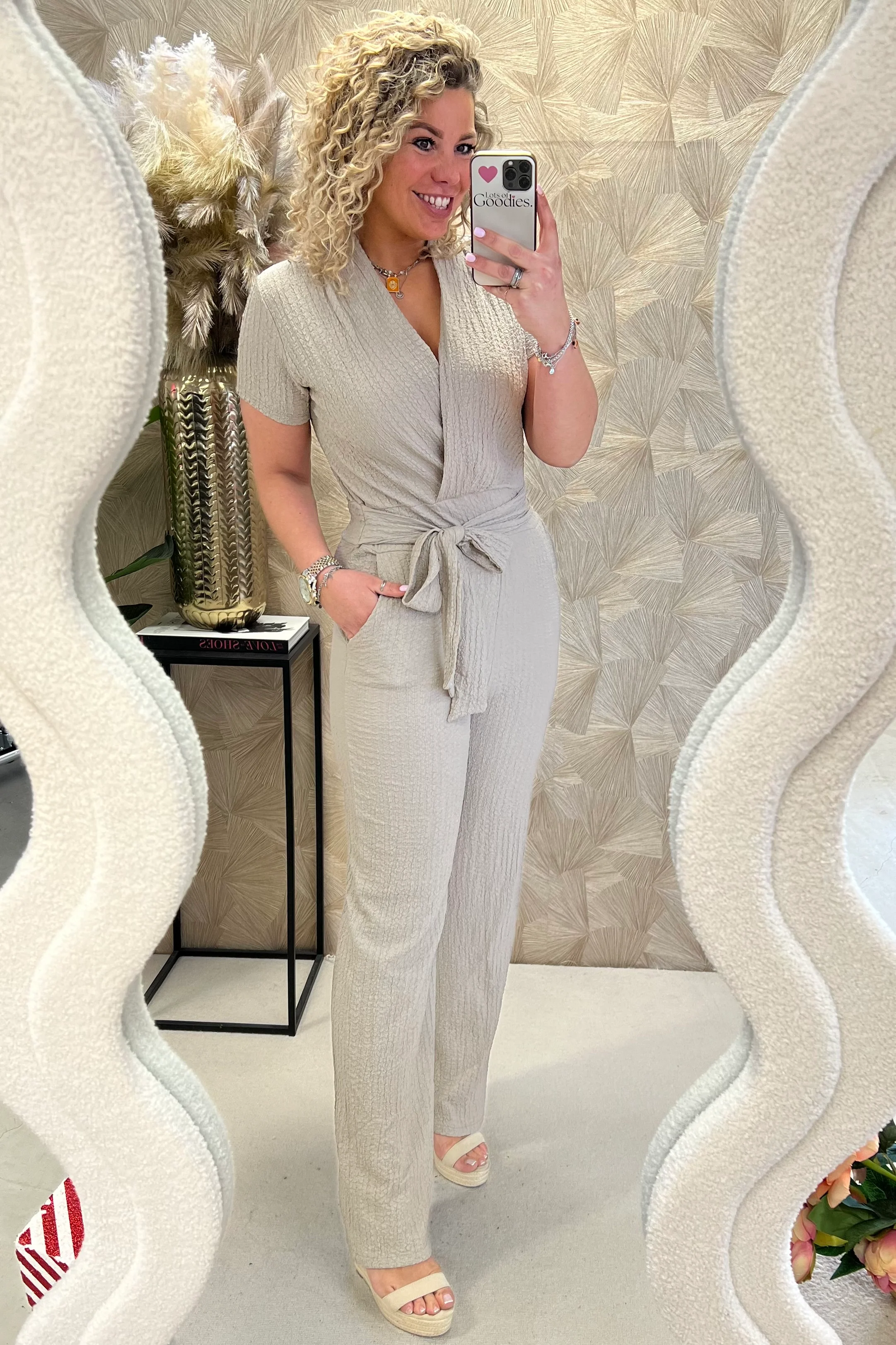Perfect Strik Jumpsuit - Taupe - Image 6