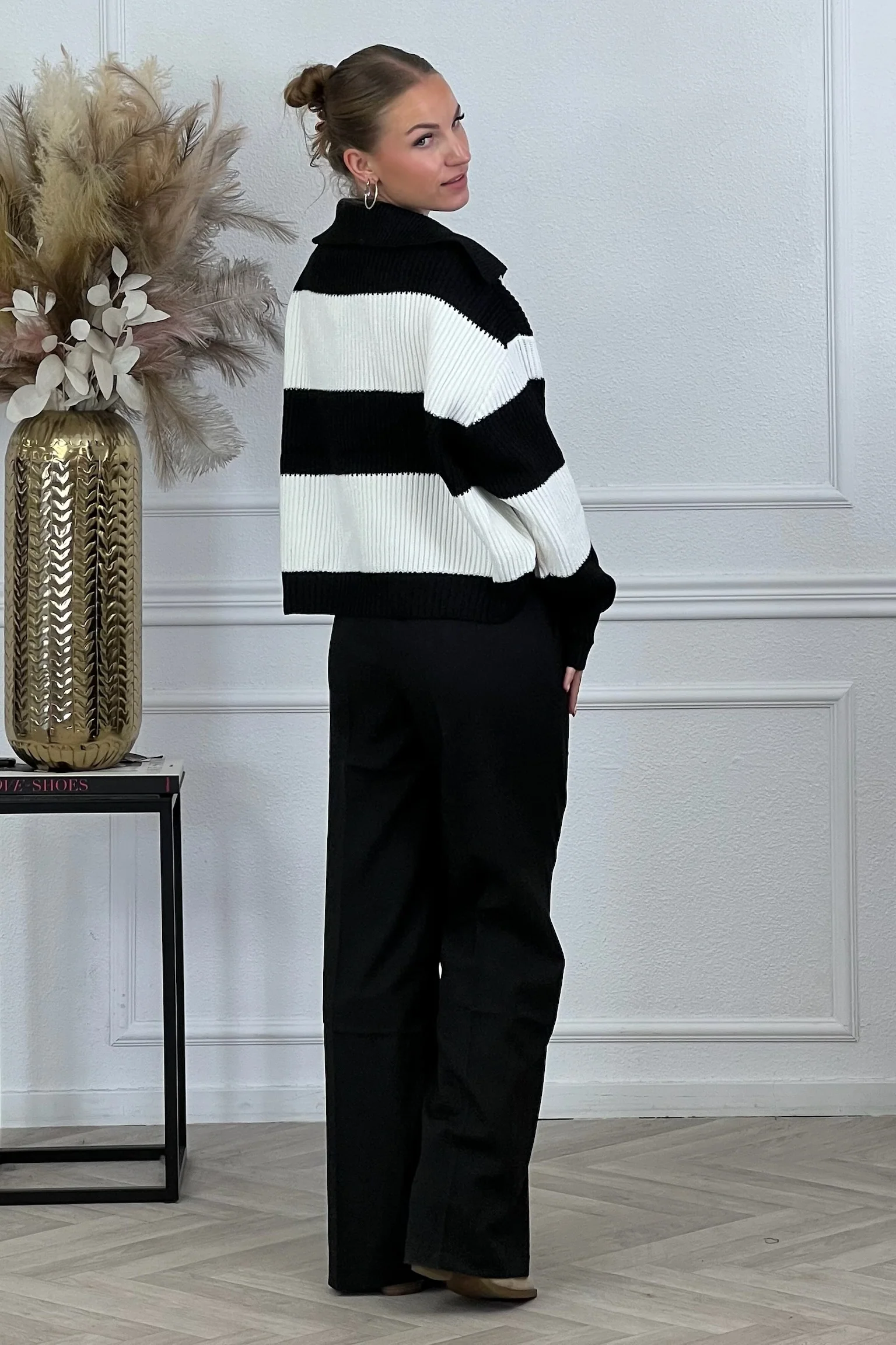 Perfect Striped Sweater - Black/White - Image 3
