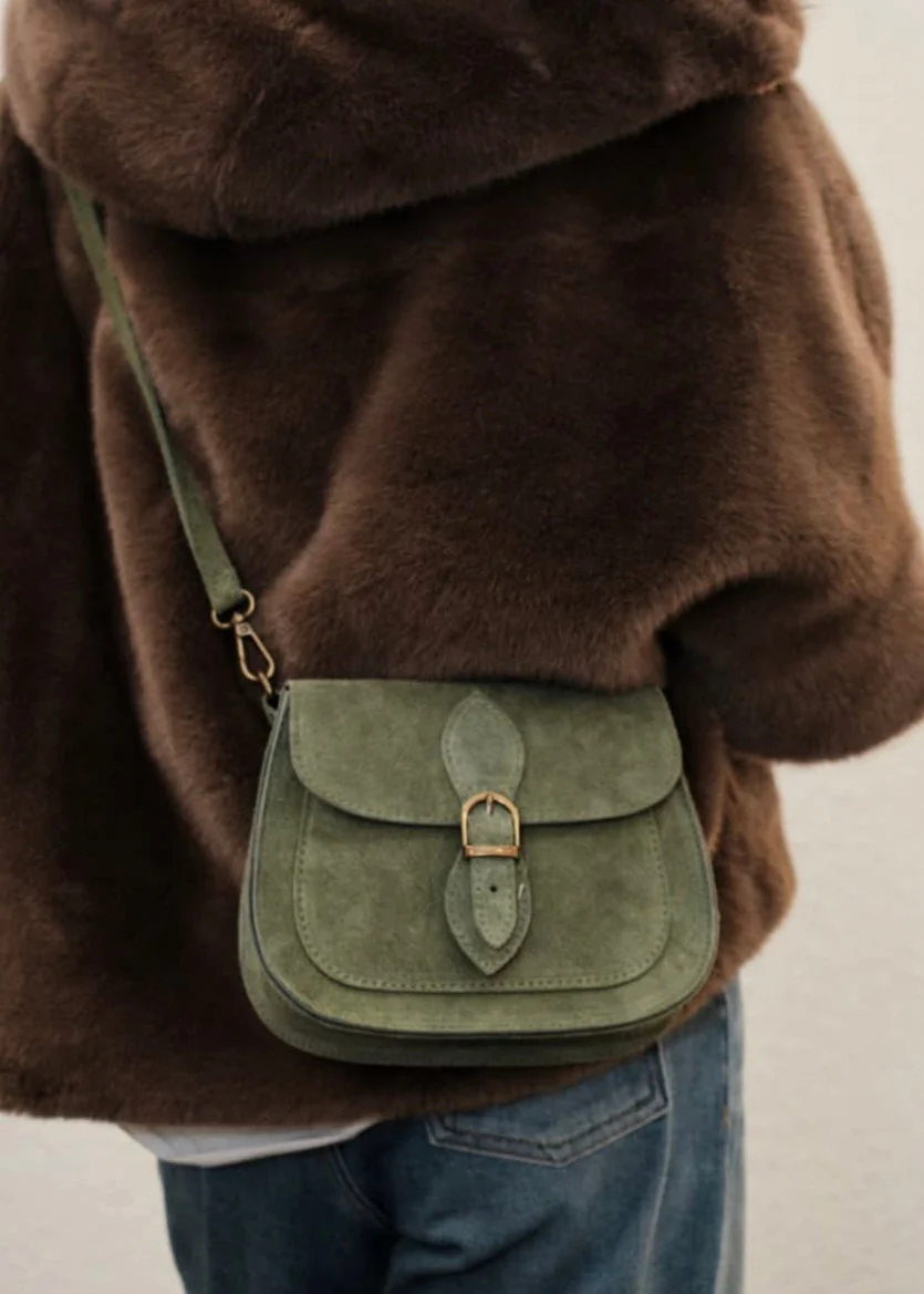 Sola Suede Bag - Armygreen