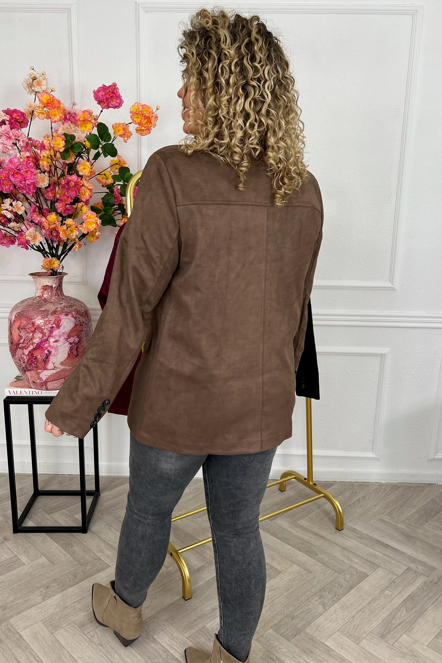 Perfect Suedine Blazer - Brown - Image 5