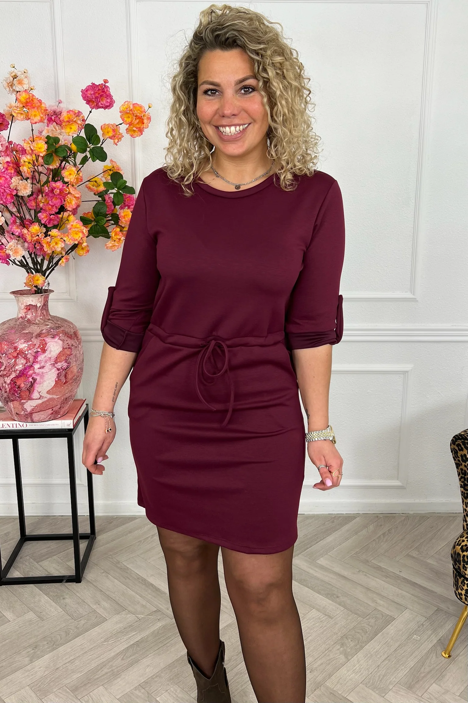 Perfect Sweater Dress - Bordeaux
