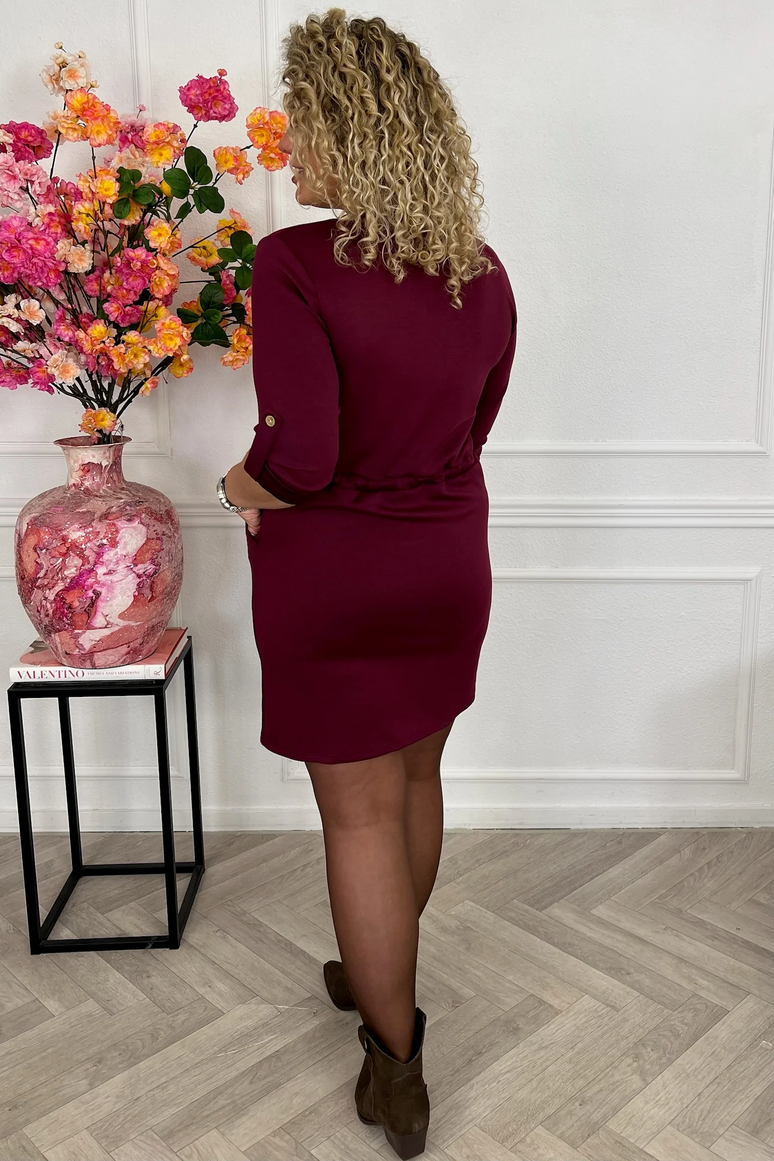 Perfect Sweater Dress - Bordeaux - Image 2
