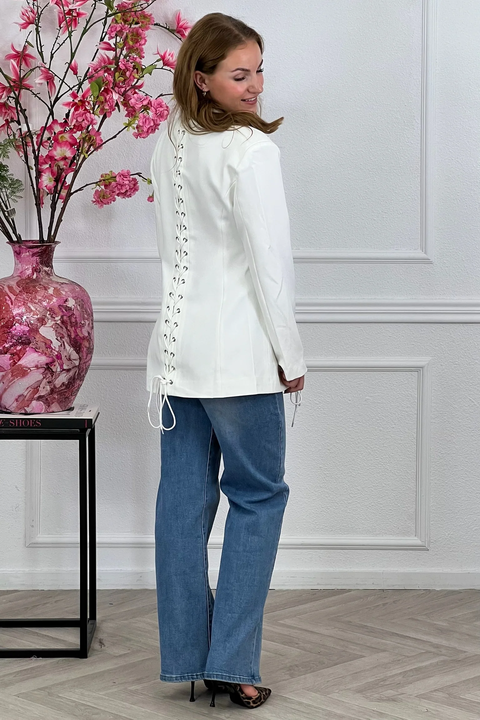 Perfect Tied Blazer - White - Image 3
