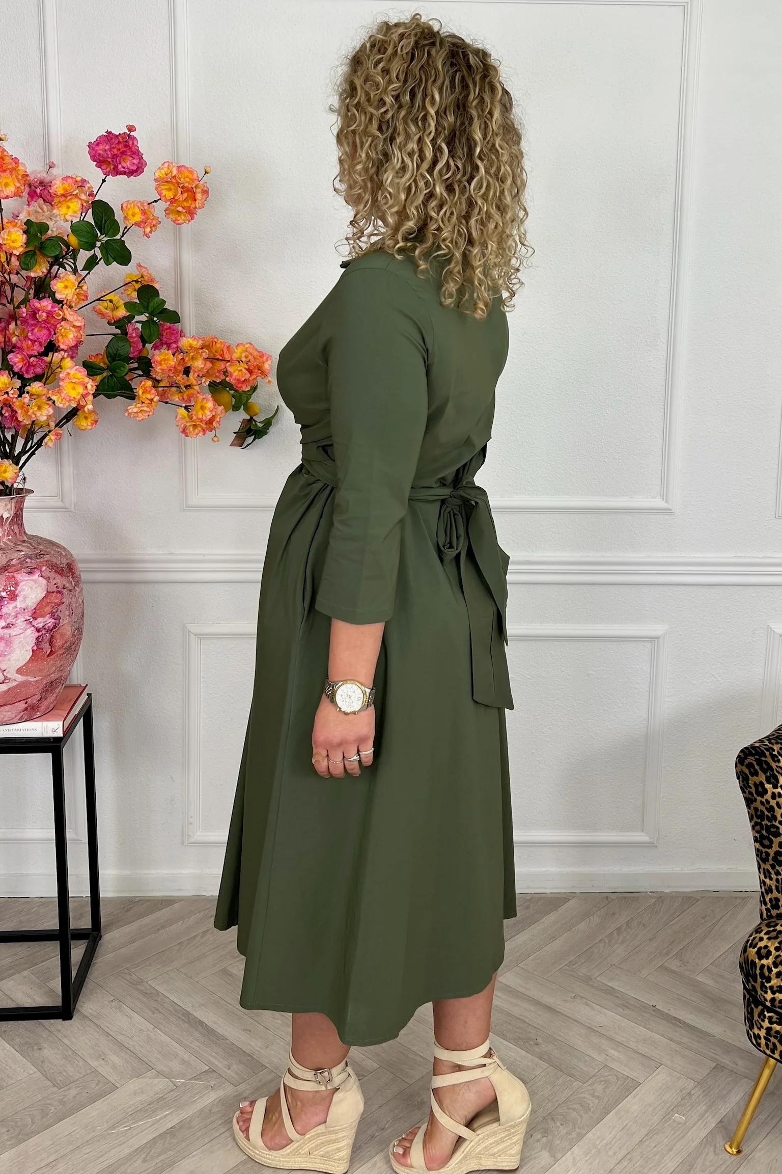 Perfect Travel Strik Dress - Armygreen - Image 3