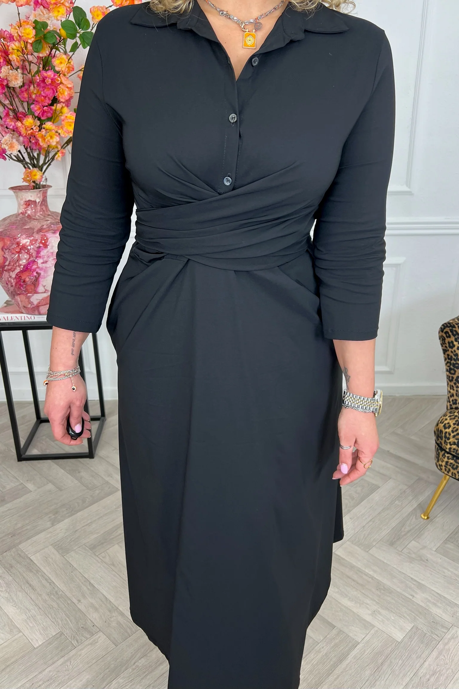 Perfect Travel Strik Dress - Black - Image 10