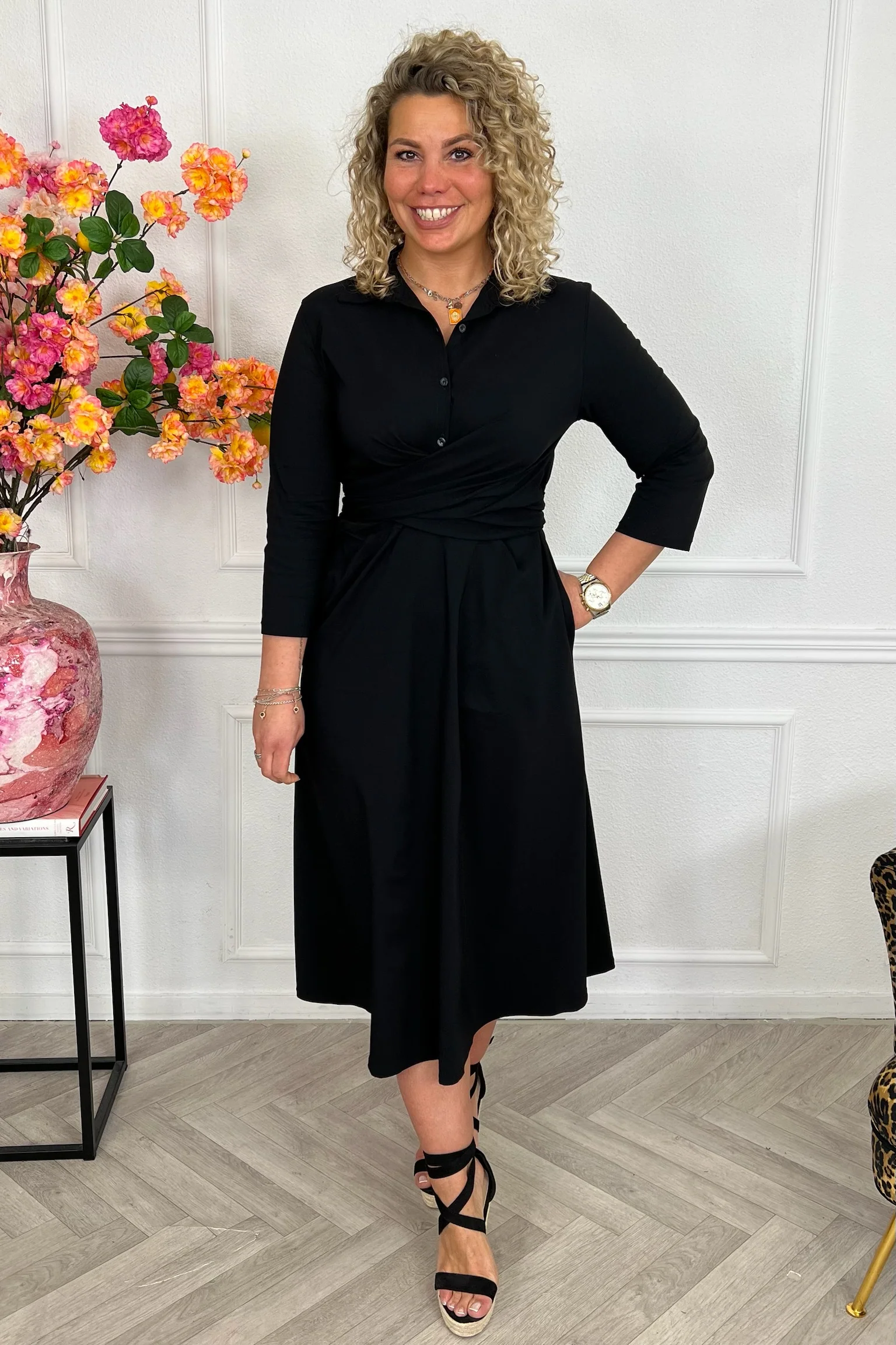 Perfect Travel Strik Dress - Black - Image 4