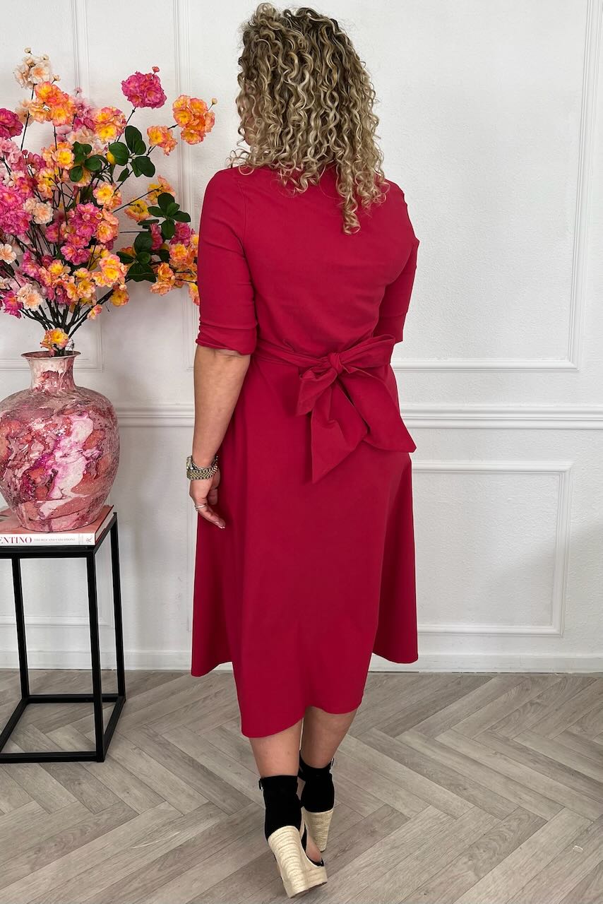 Perfect Travel Strik Dress - Cherry - Image 3