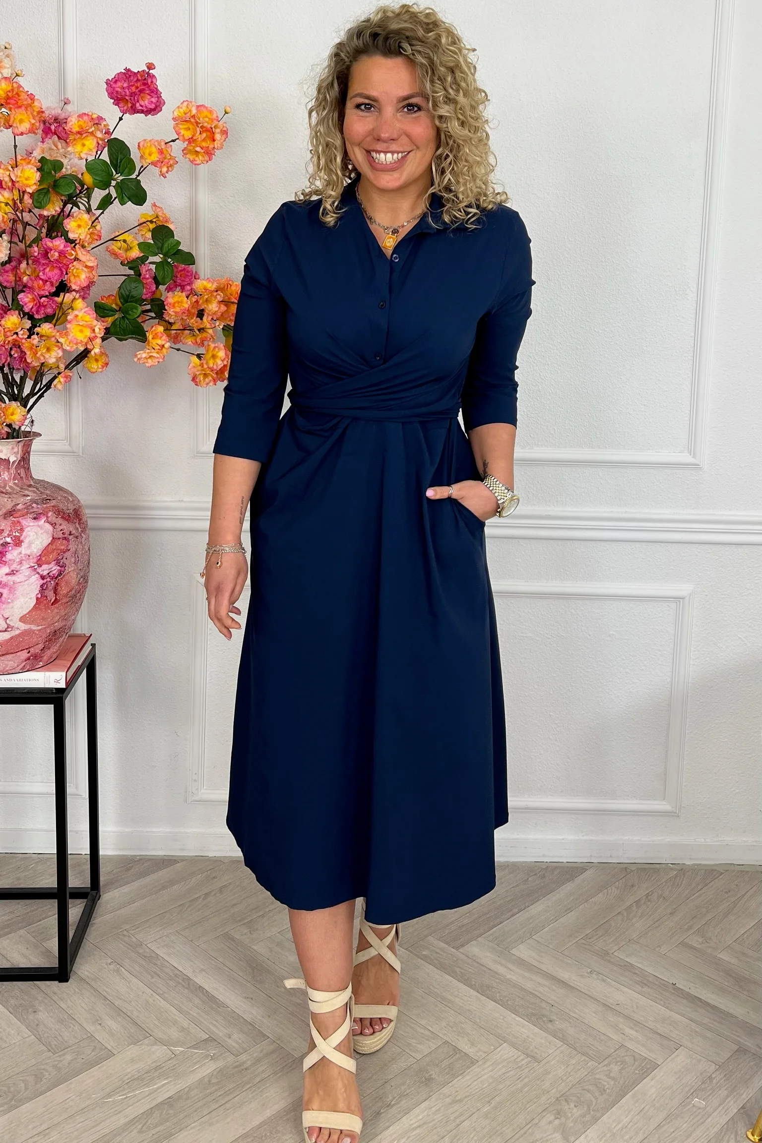 Perfect Travel Strik Dress - Navy
