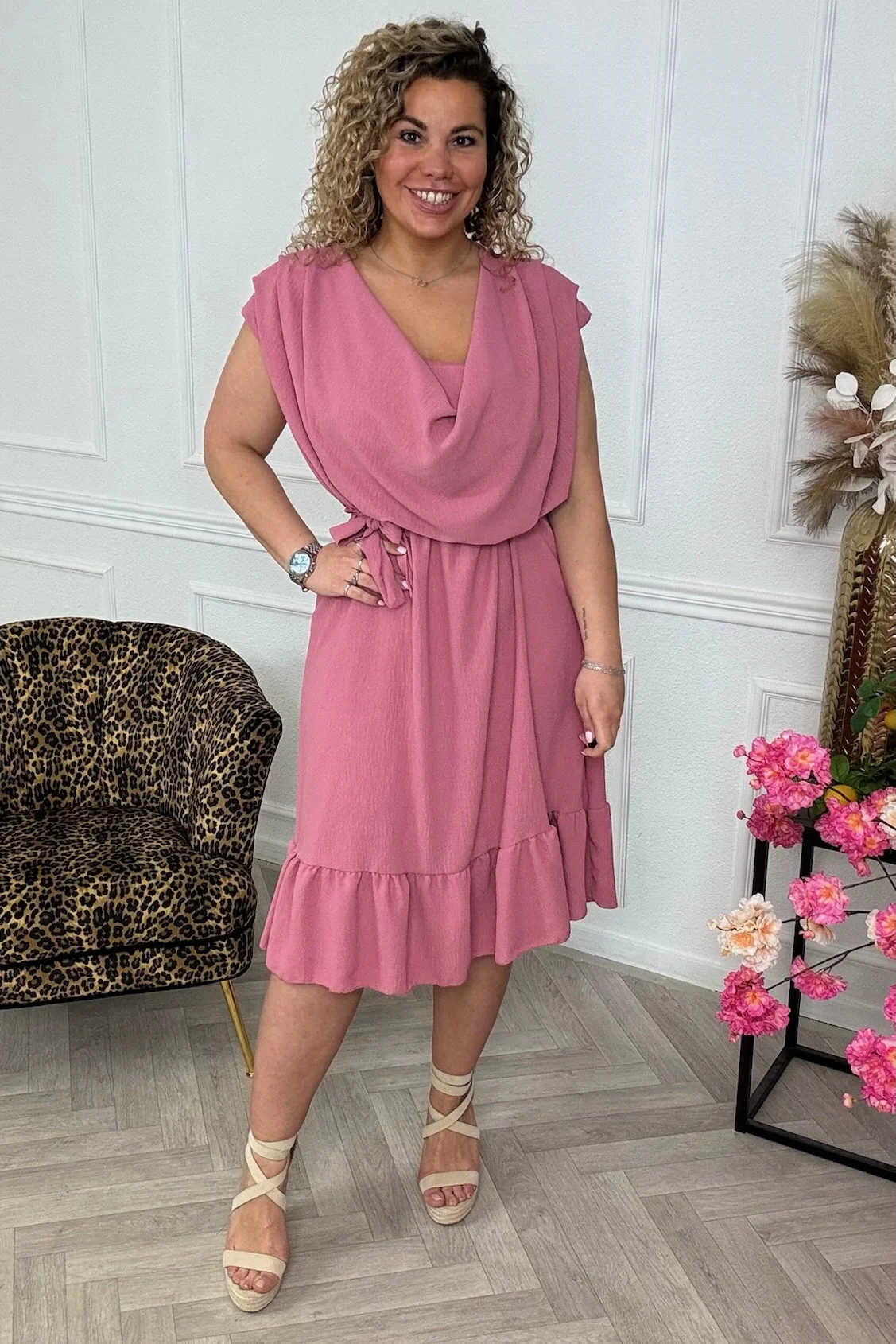 Perfect Waterfall Dress - Dusty Pink