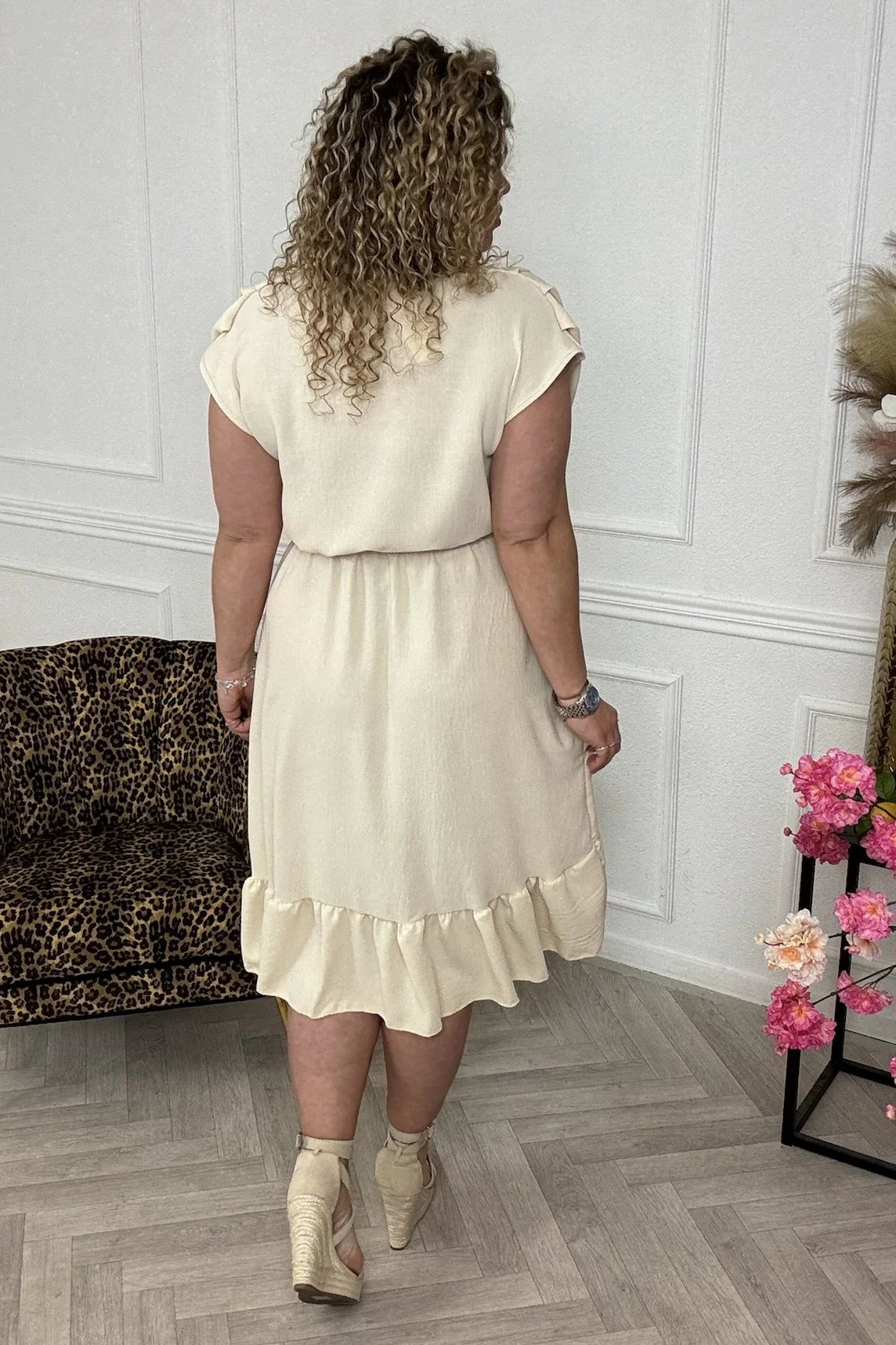 Perfect Waterfall Dress - Vanilla - Image 3