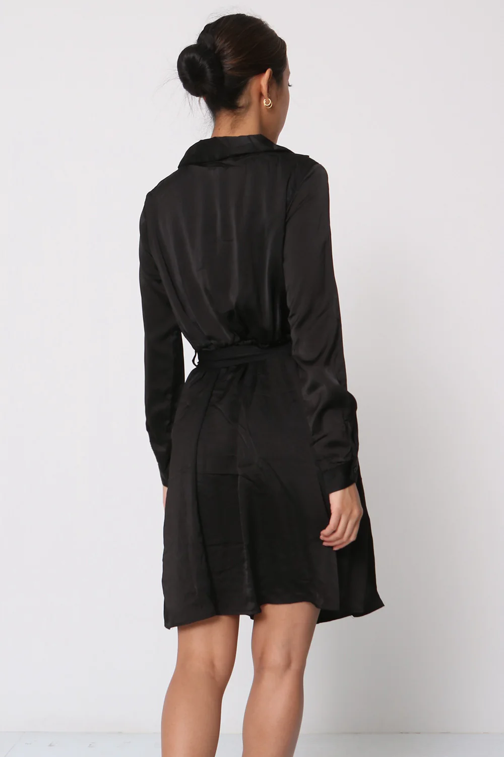Pretty Silk Dress - Black - Image 3