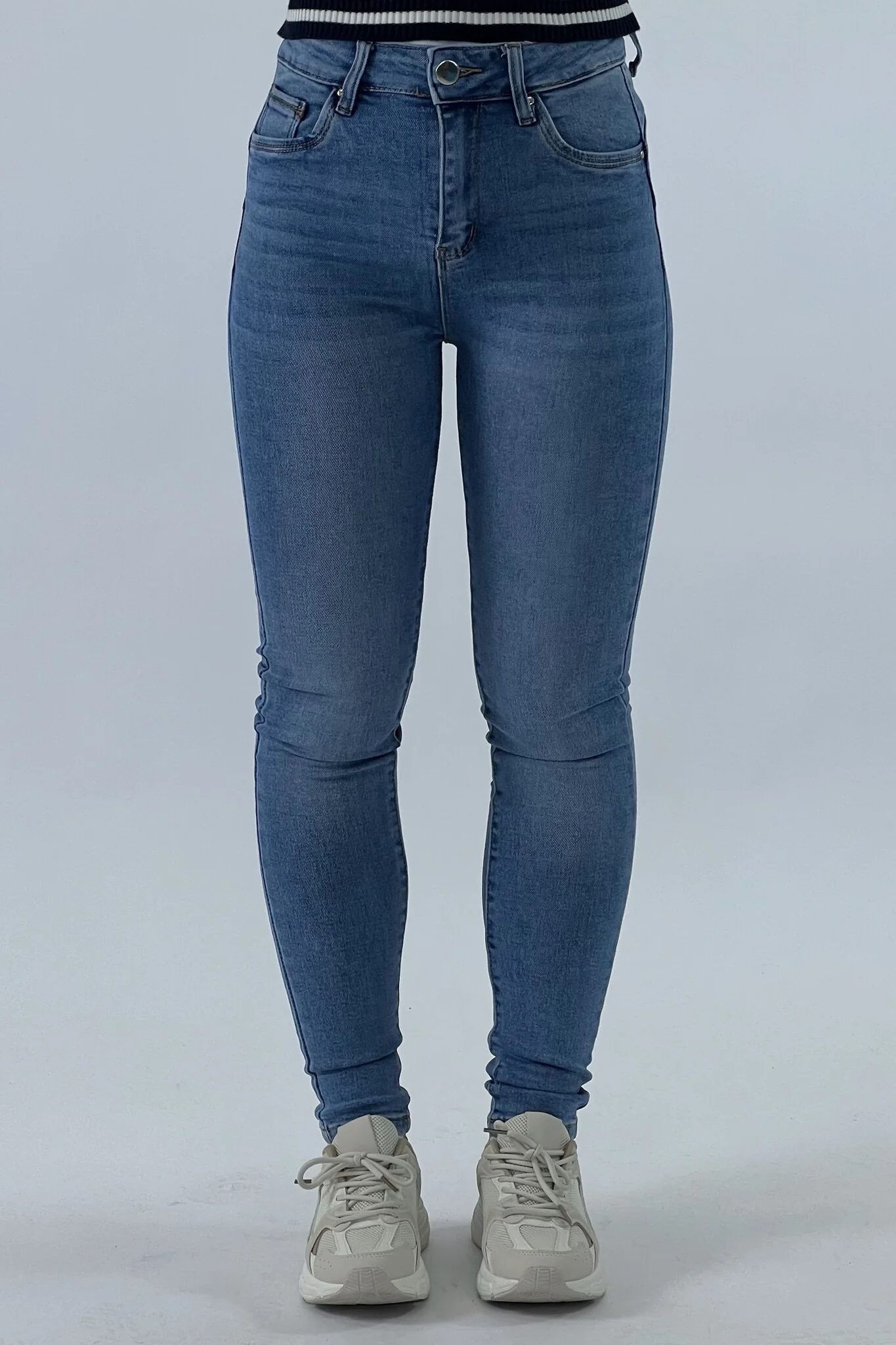 Push Up Skinny Jeans - Perfect Blue - Image 3