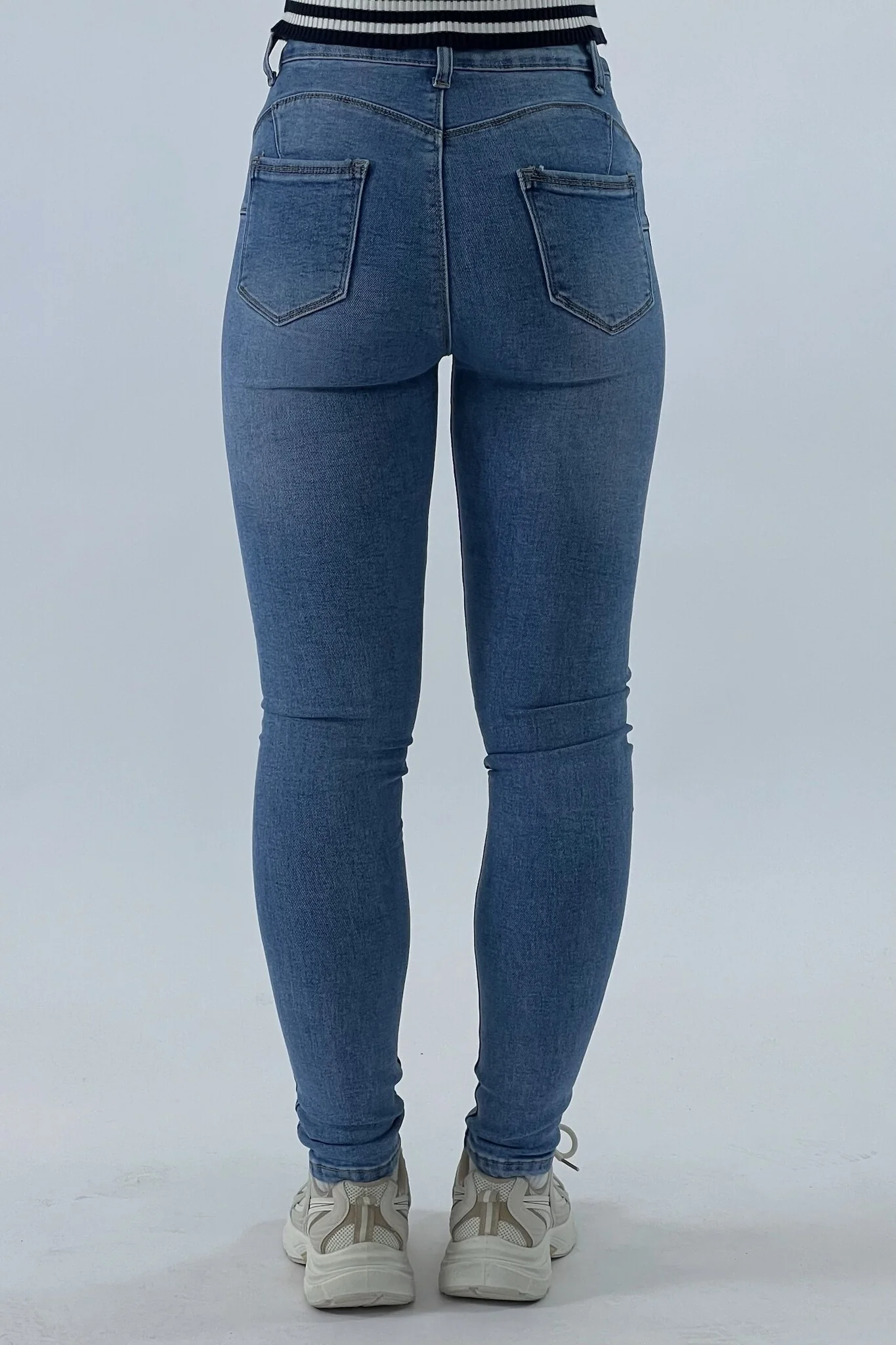 Push Up Skinny Jeans - Perfect Blue - Image 5