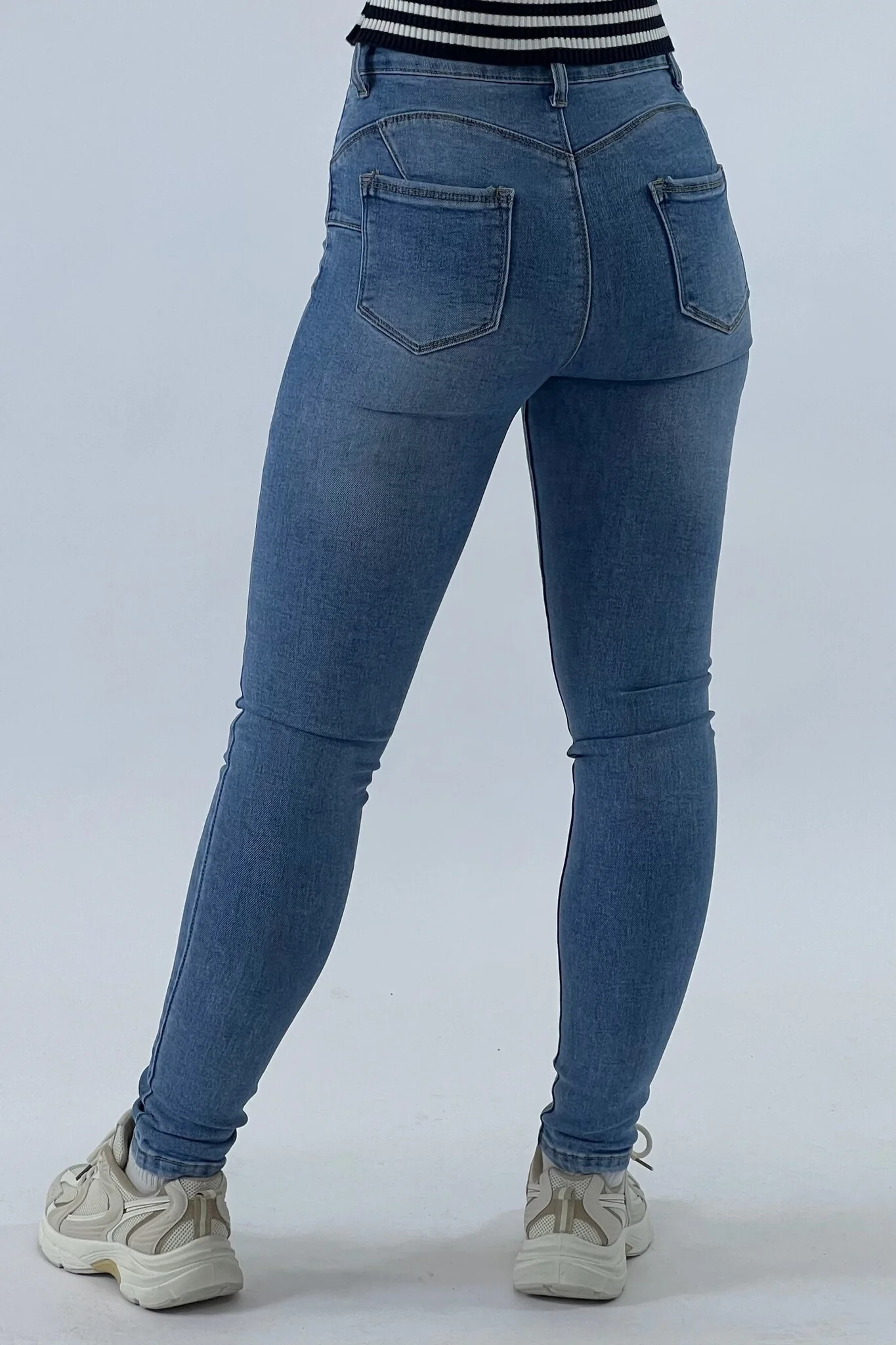 Push Up Skinny Jeans - Perfect Blue - Image 6