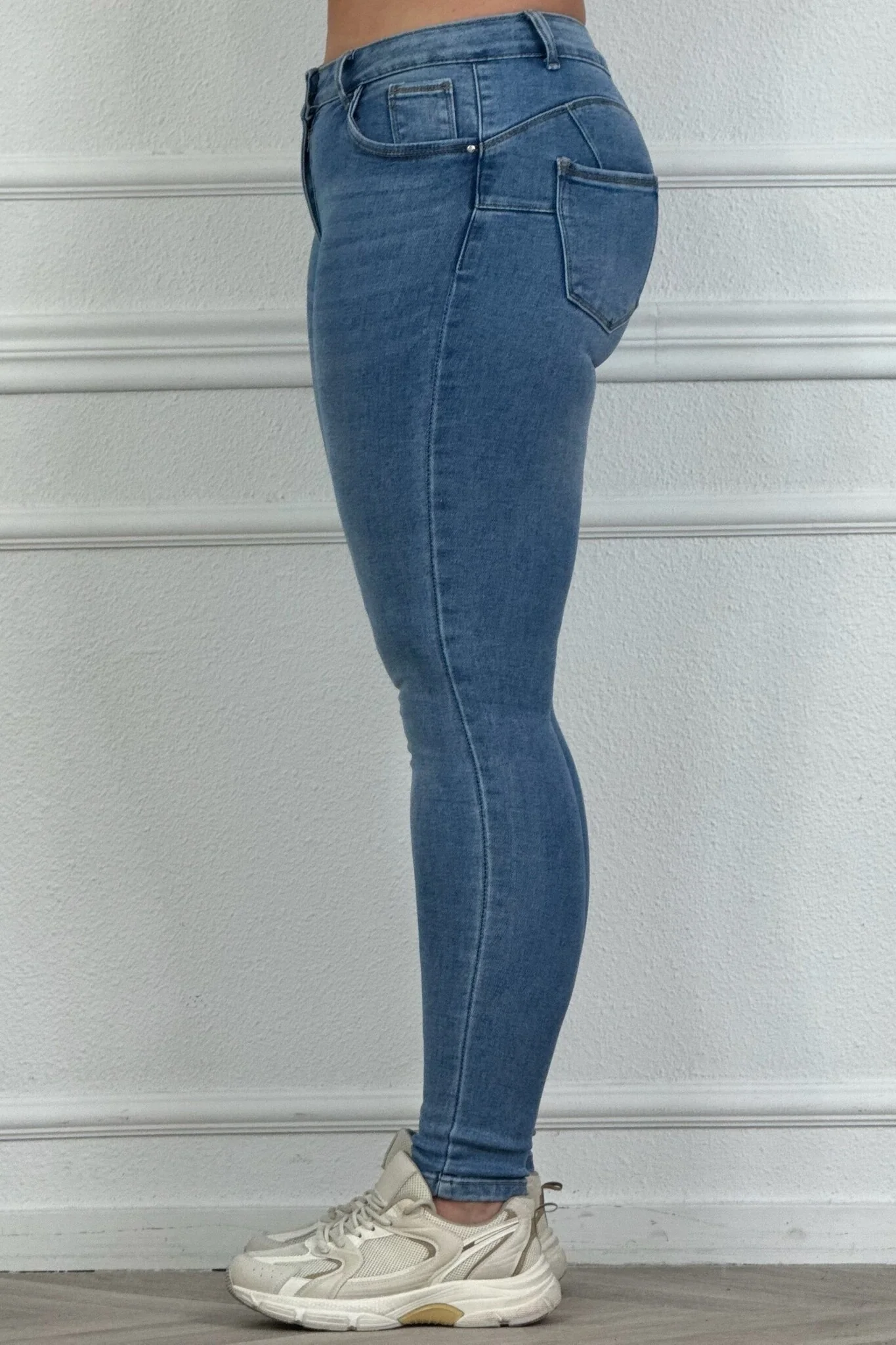 Push Up Skinny Jeans - Perfect Blue - Image 8