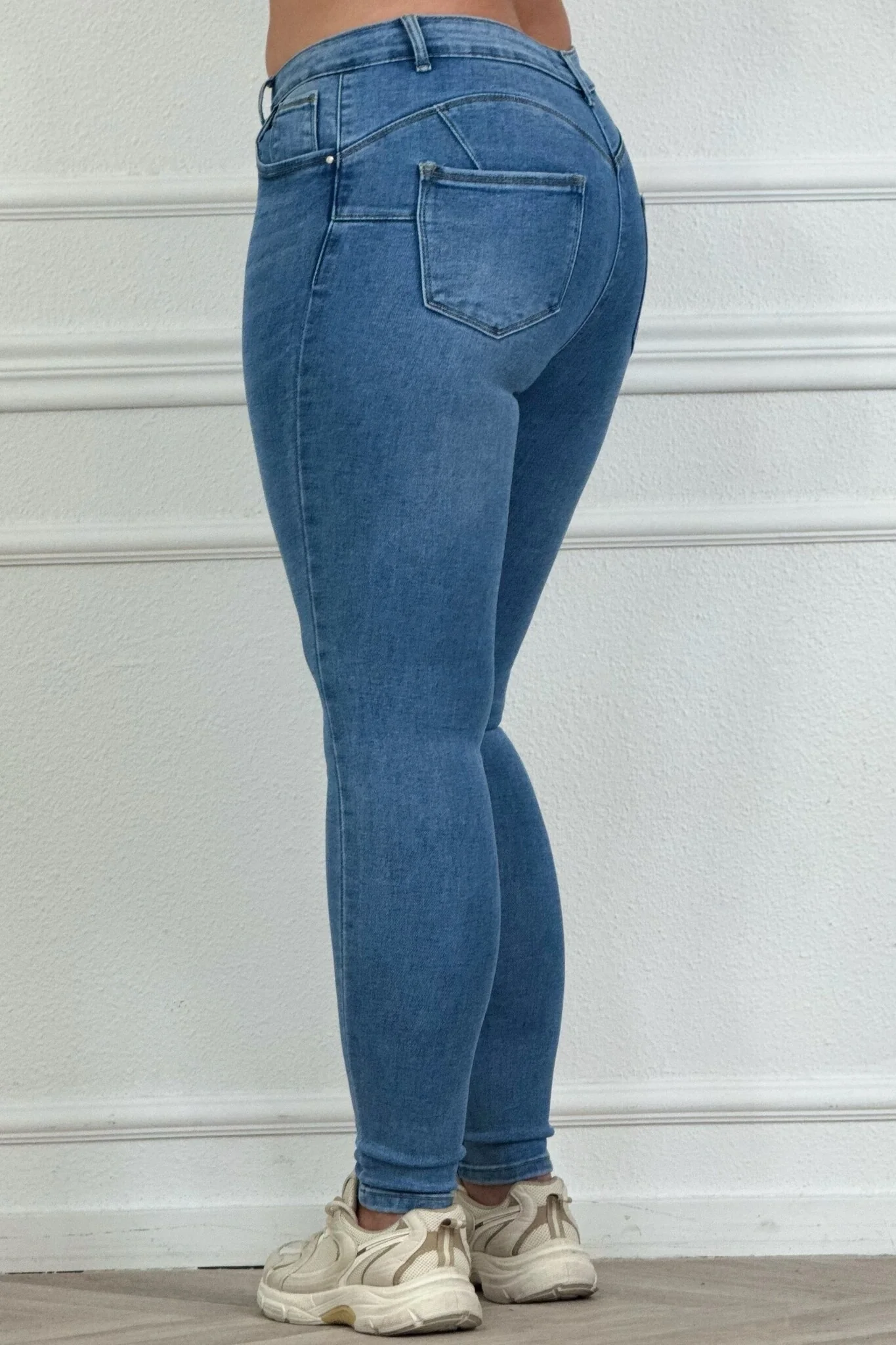 Push Up Skinny Jeans - Perfect Blue - Image 9