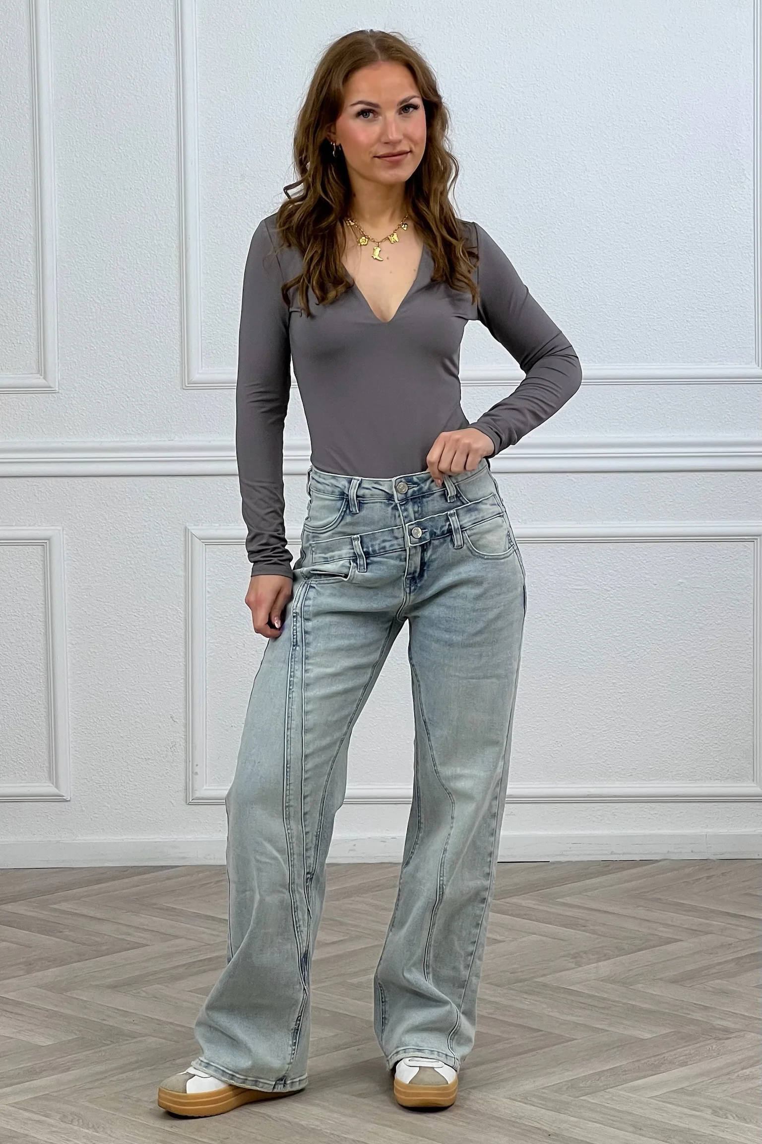 Rae Wide Leg Jeans - Denim Blue