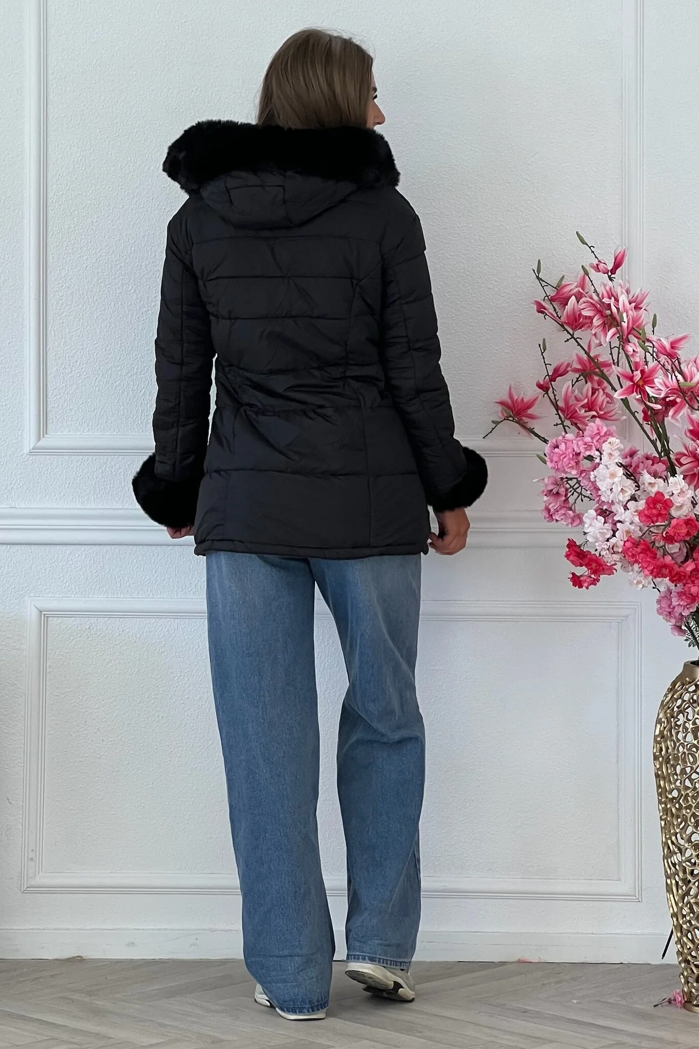 Reversible Winter Coat - Black/Black - Image 8