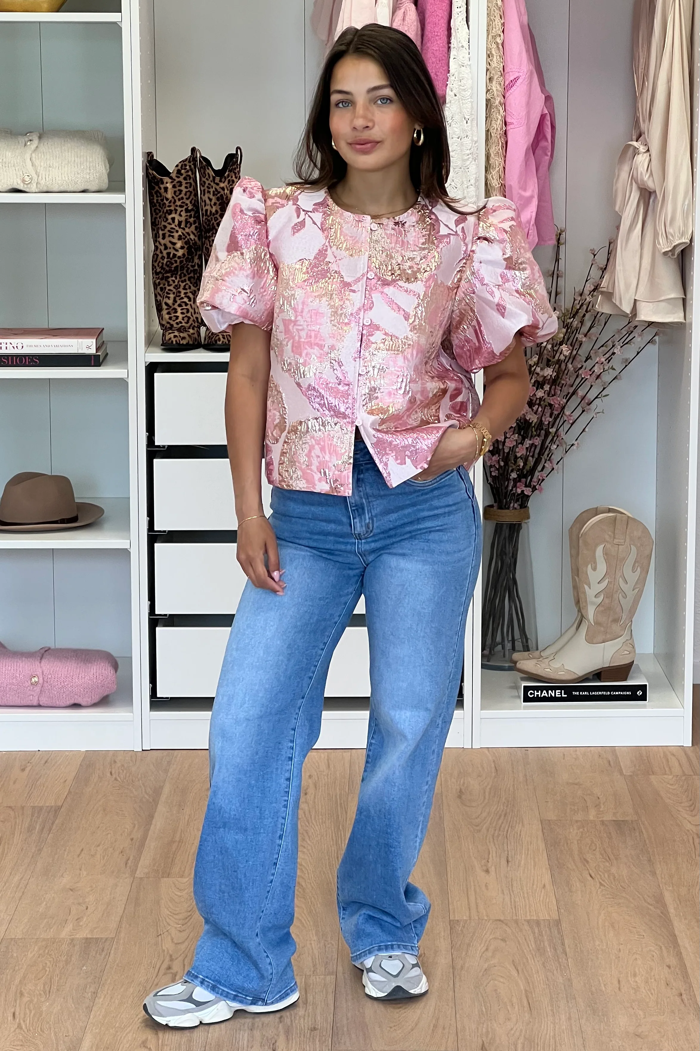 Romy Flower Blouse - Sugar Pink