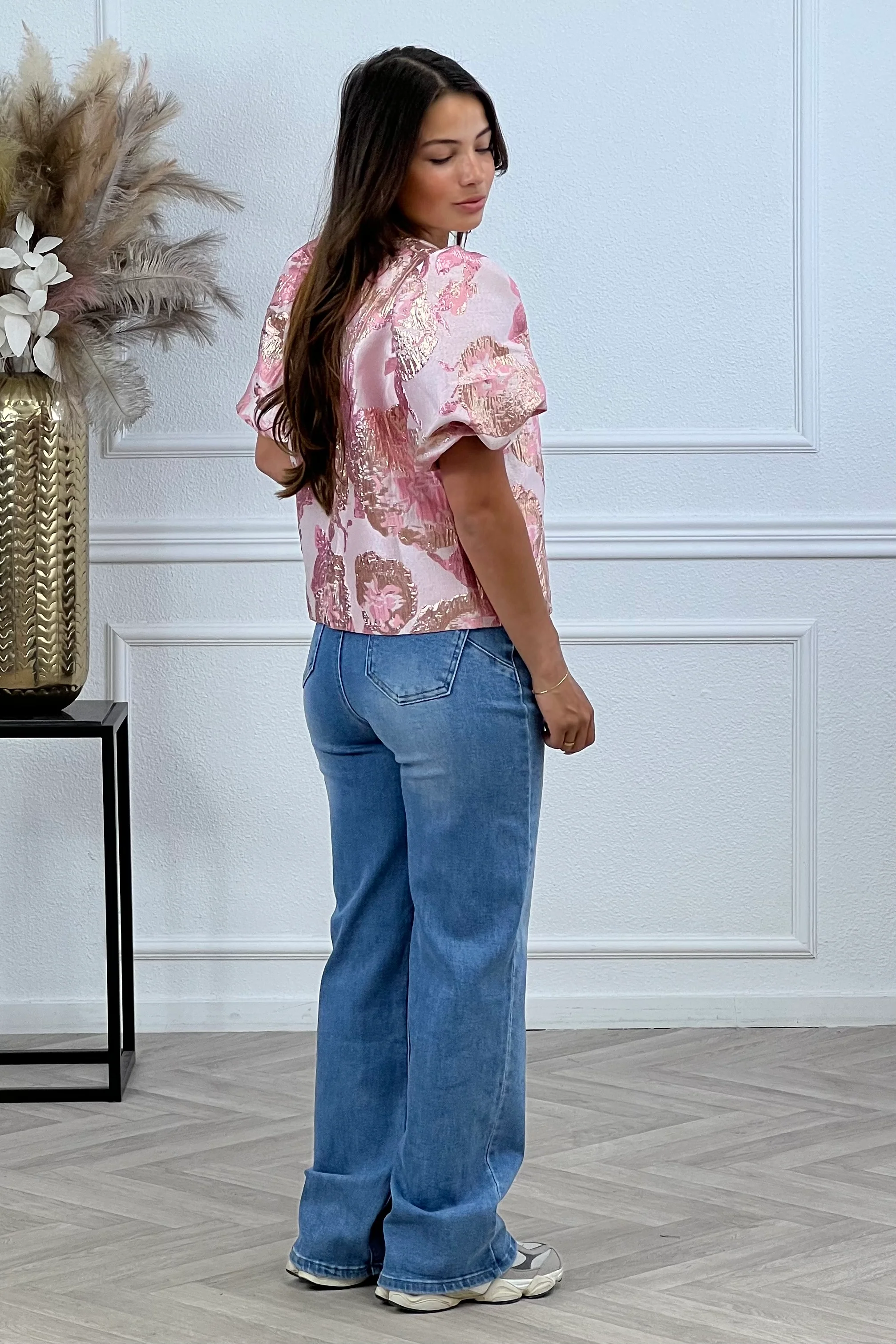 Romy Flower Blouse - Sugar Pink - Image 2