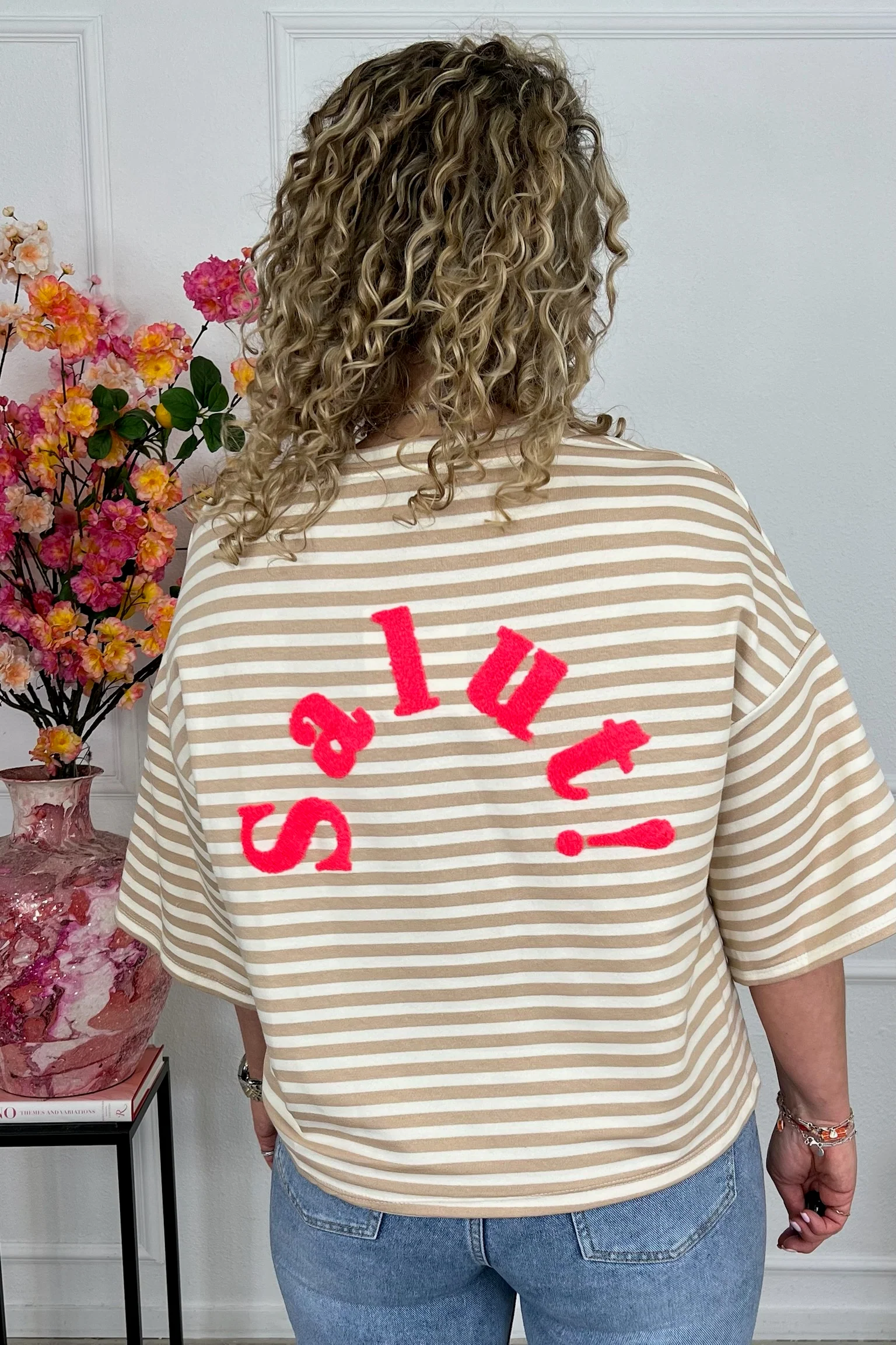 Salut Striped Shirt - Beige/Taupe - Image 6