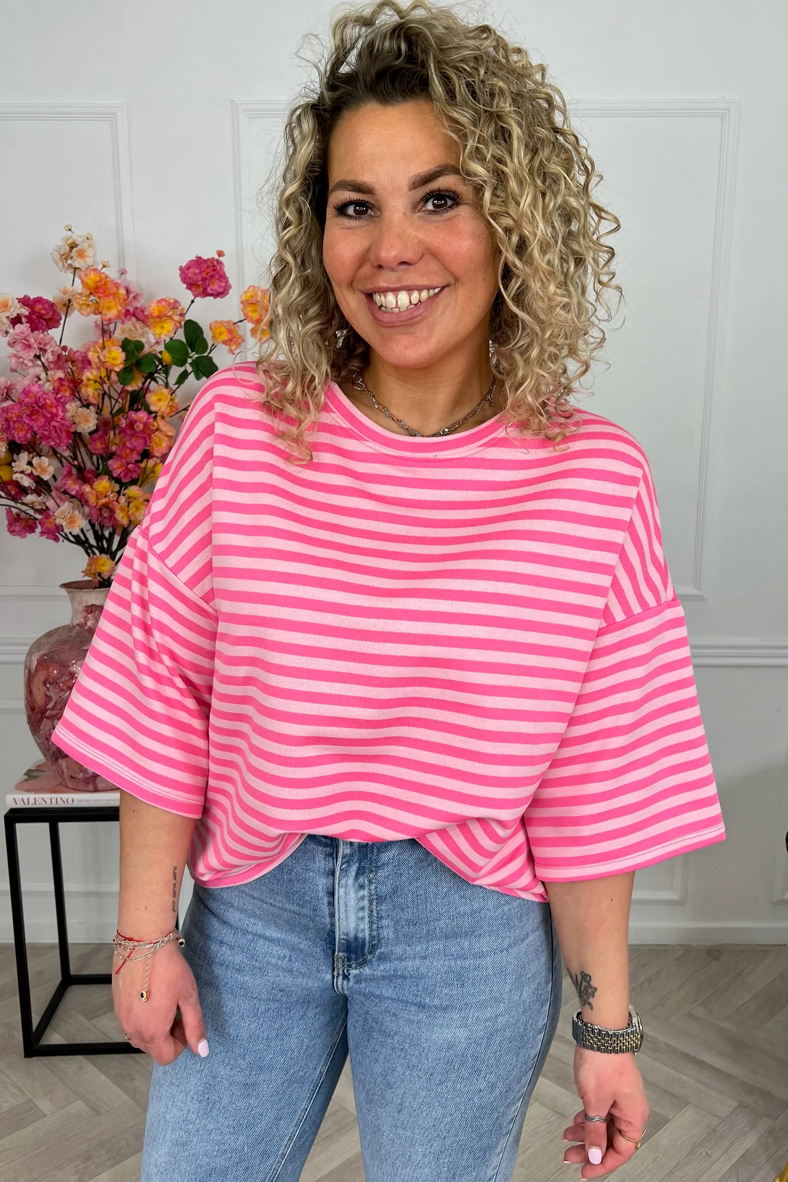Salut Striped Shirt - Pink/Light Pink - Image 6