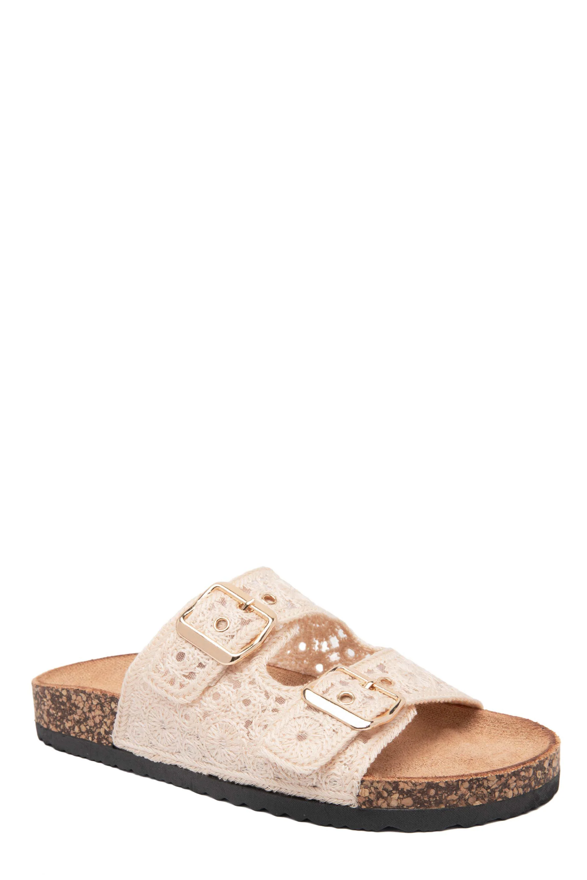 Santorini Broderie Sandals - Beige - Image 2