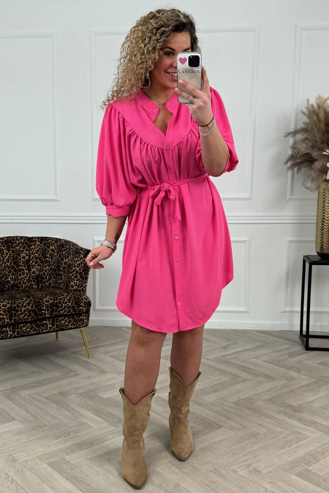 Scarlett Summer Dress - Fuchsia - Image 2