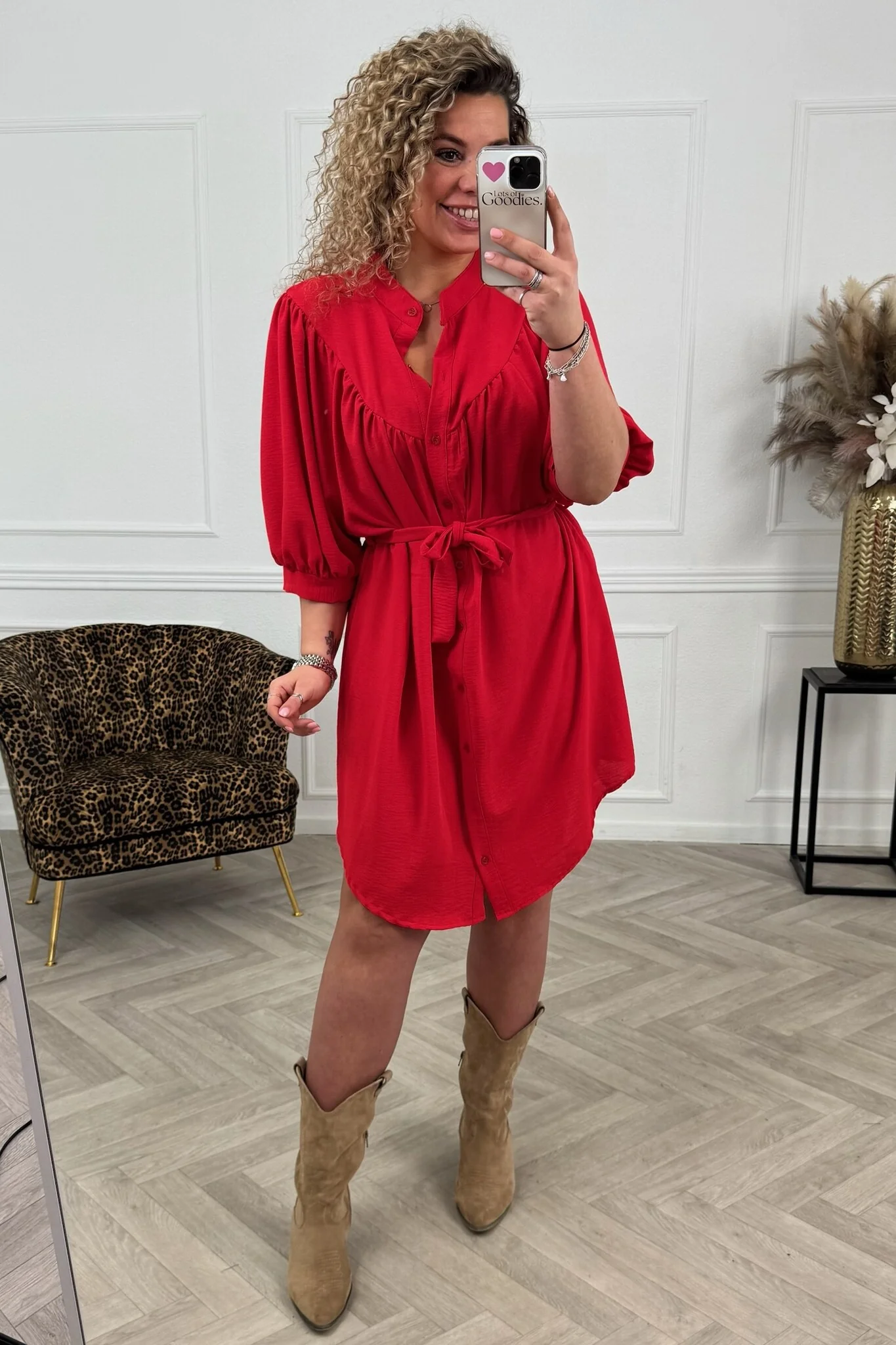 Scarlett Summer Dress - Red - Image 2