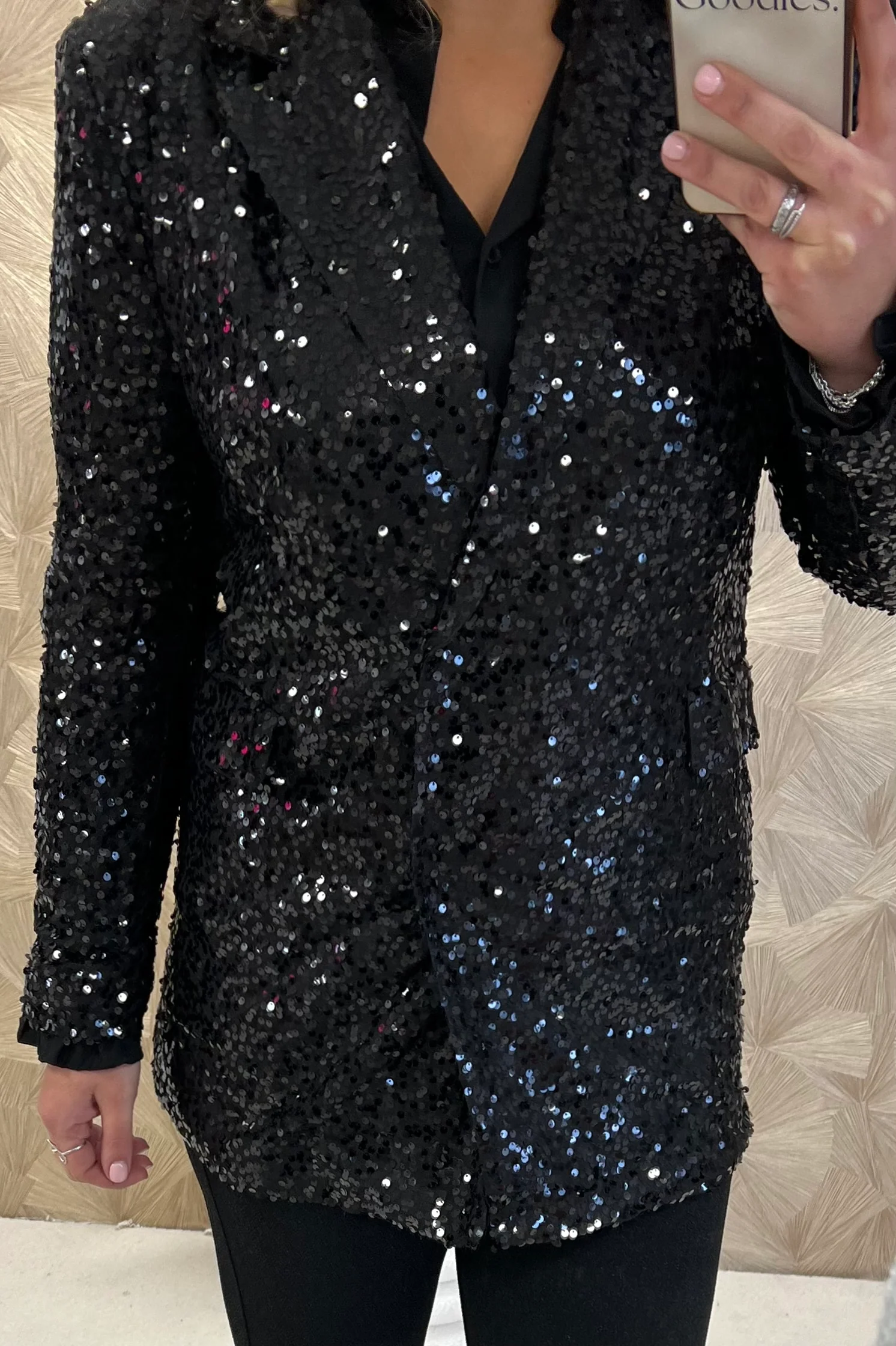 Shimmer Blazer - Black - Image 7