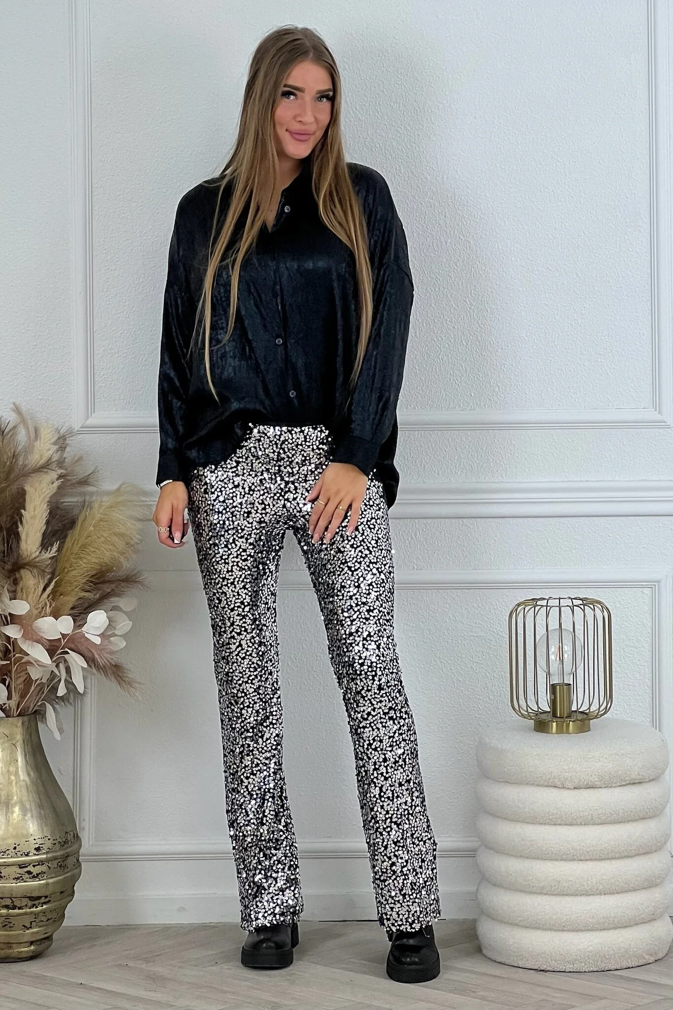 Shimmer Pants - Black/Silver - Image 3