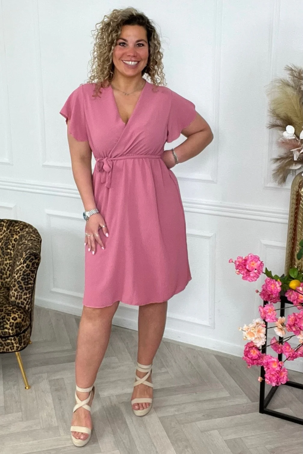 Short Aruba Dress - Dusty Pink - Image 2
